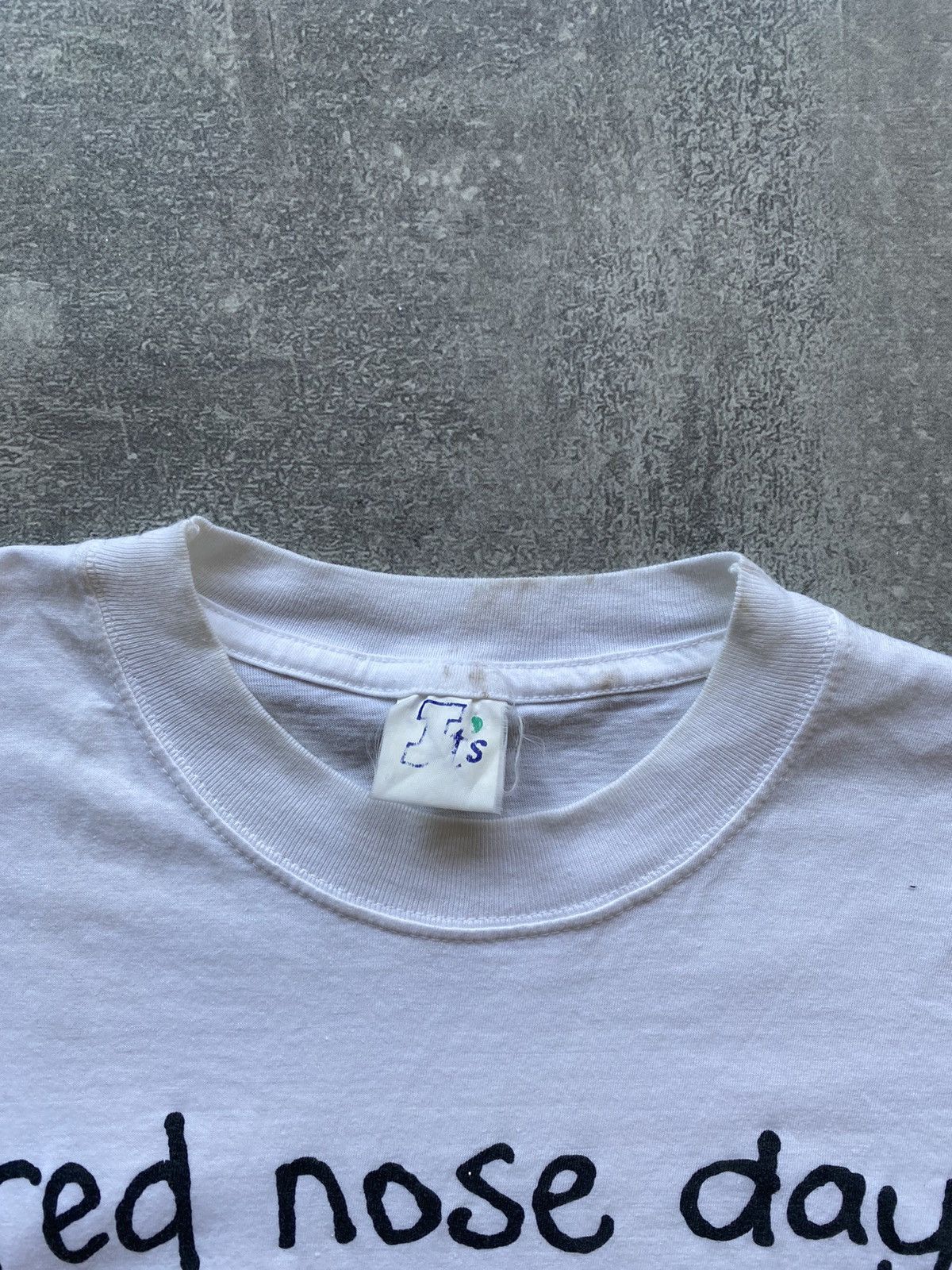 Stella McCartney × Vintage Vintage 1992 Red Nose Day Comic Relief Streetwear White Tee Size US M / EU 48-50 / 2 - 4 Thumbnail