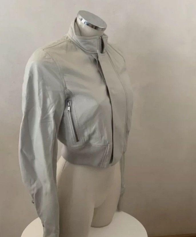 Rick Owens Rick Owens leather pioneer design white cycling jacket Size US M / EU 48-50 / 2 - 4 Thumbnail