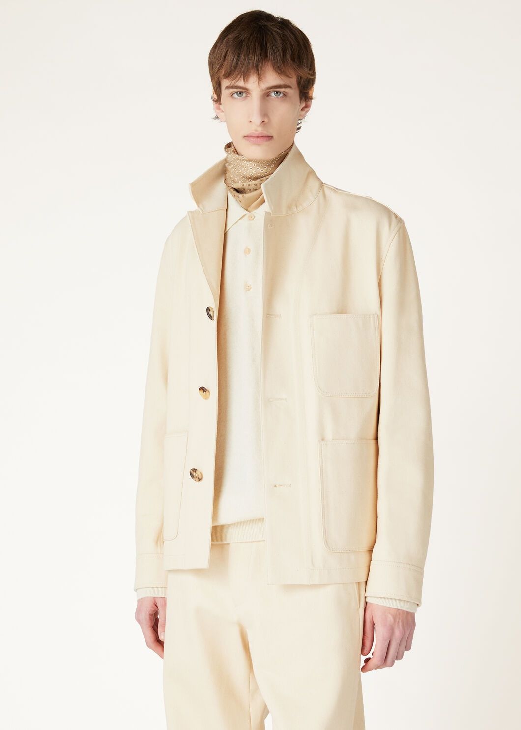 Loro Piana o1w1db10725 FAO7179 Taishi Jacket in Beige Size US XL / EU 56 / 4 - 4 Thumbnail