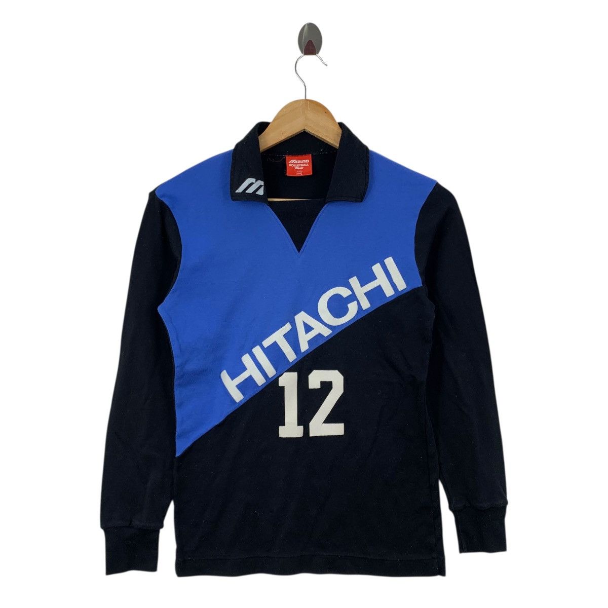 Mizuno Vintage 90s MIZUNO HITACHI #12 Volleyball Wear Tshirt Size US L / EU 52-54 / 3 - 1 Thumbnail
