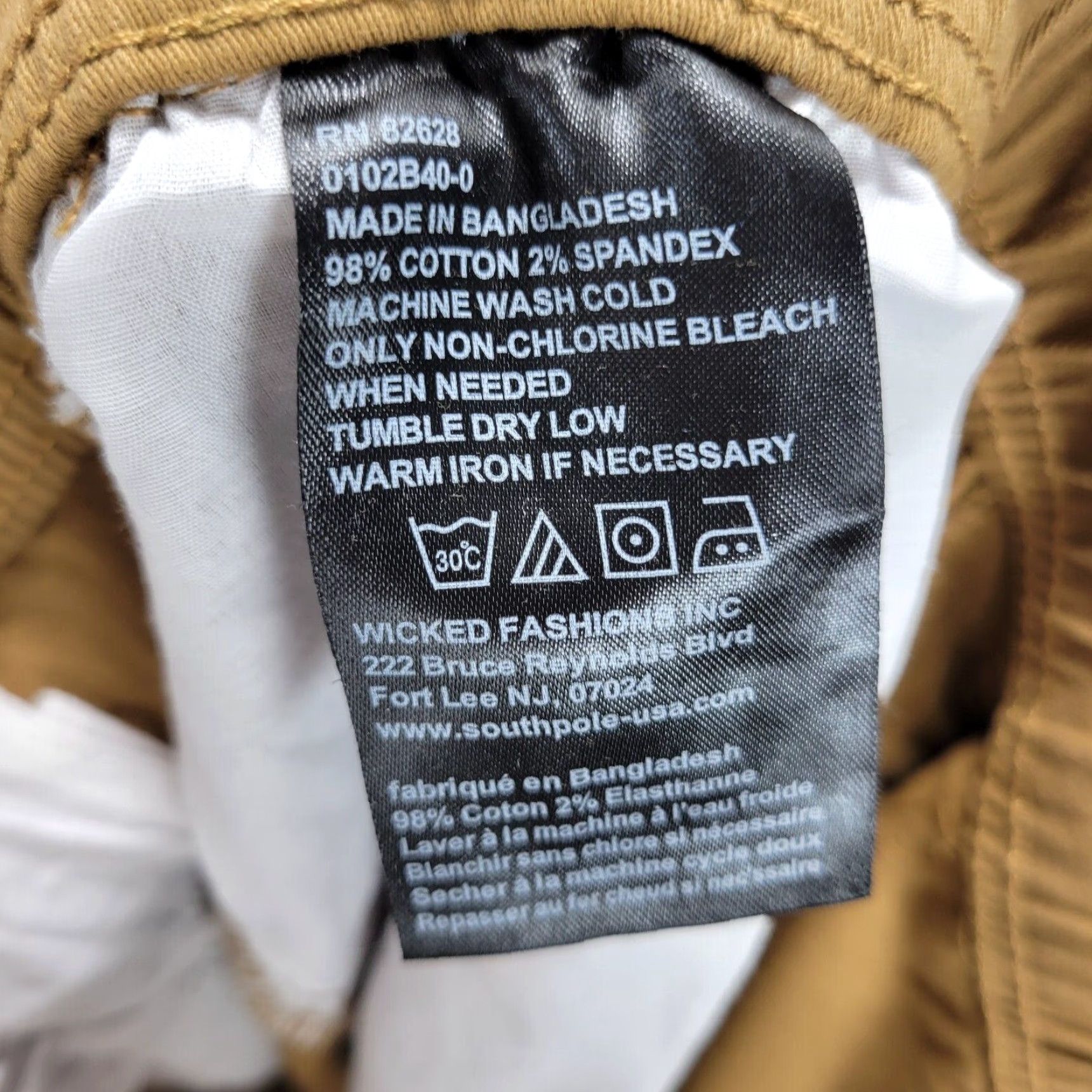 Vintage WT 02 Men’s Tobacco Brown Jogger Pants Drawstring Elastic Waist Casual NWT 2XL Cotton, Regular Inseam 30" Size US 39 - 7 Thumbnail