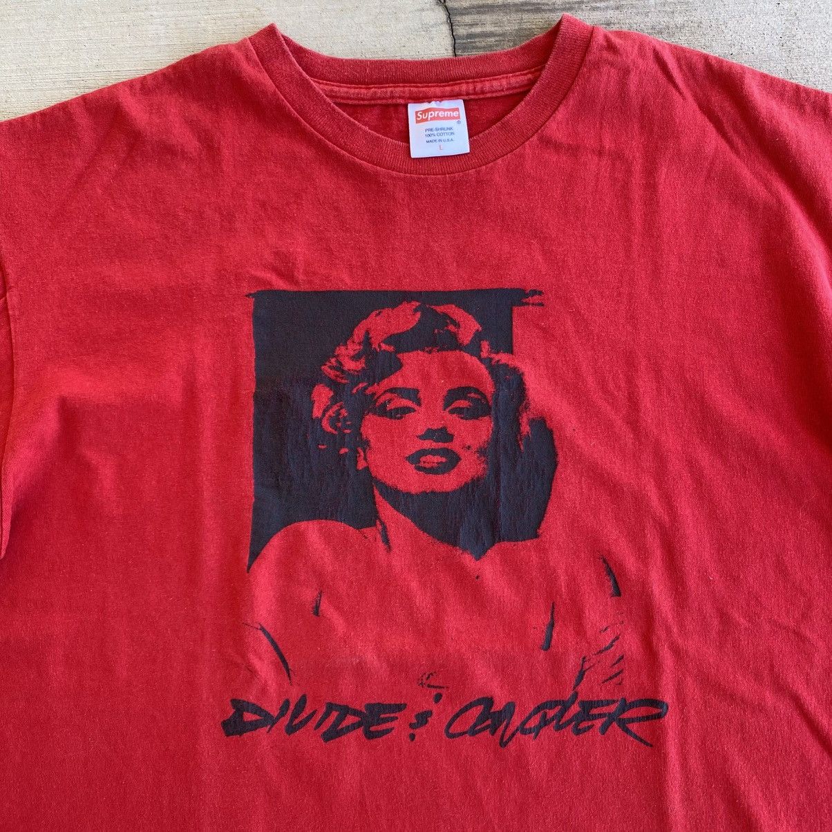 Futura × Supreme Supreme T-Shirt Red Futura Marilyn Monroe Sample 2010 Size US L / EU 52-54 / 3 - 7 Thumbnail