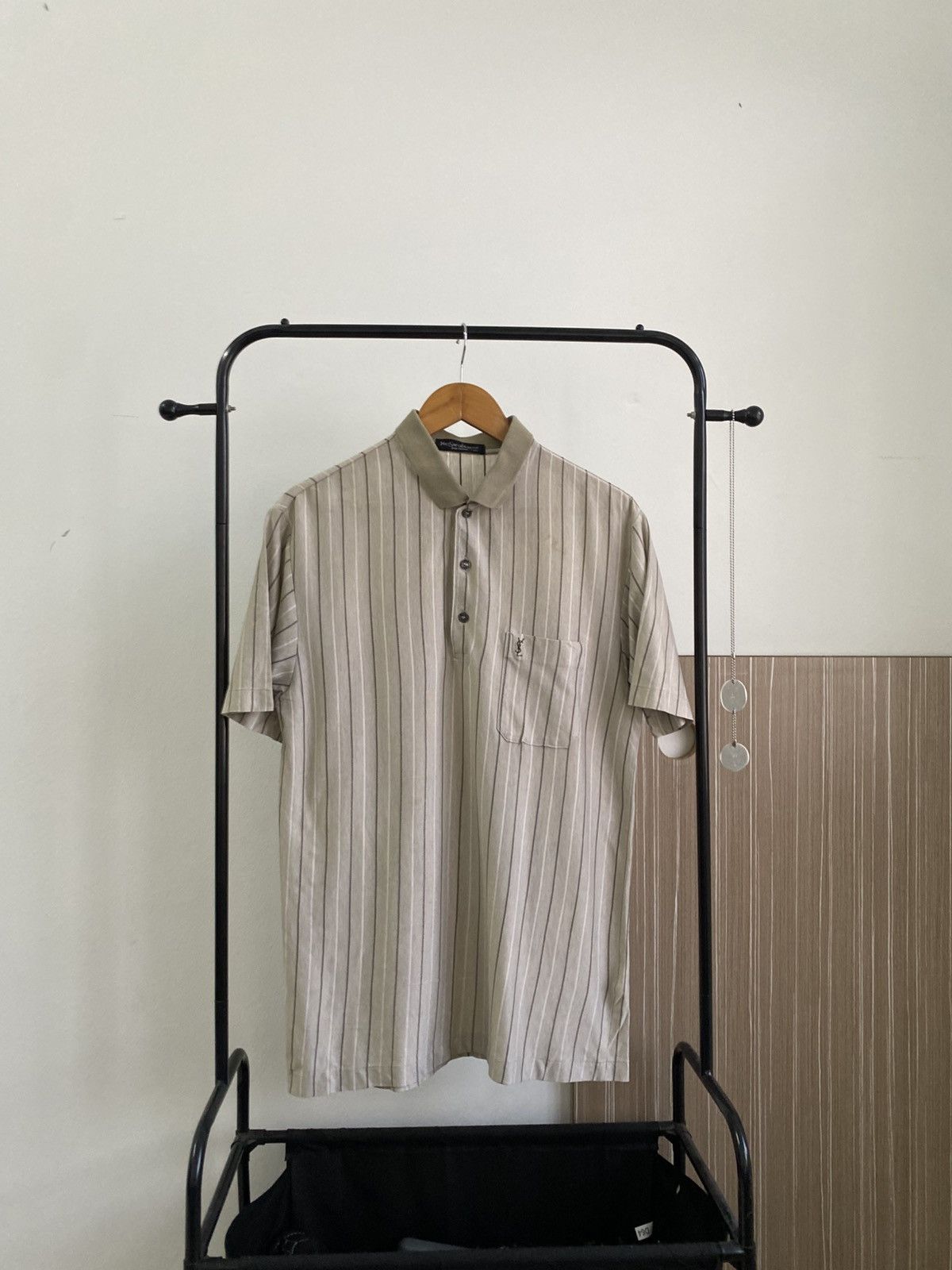 Yves Saint Laurent 🔥 VINTAGE Yves Saint Laurent Pour Homme Polo Colar Shirt 🔥 Size US M / EU 48-50 / 2 - 1 Thumbnail