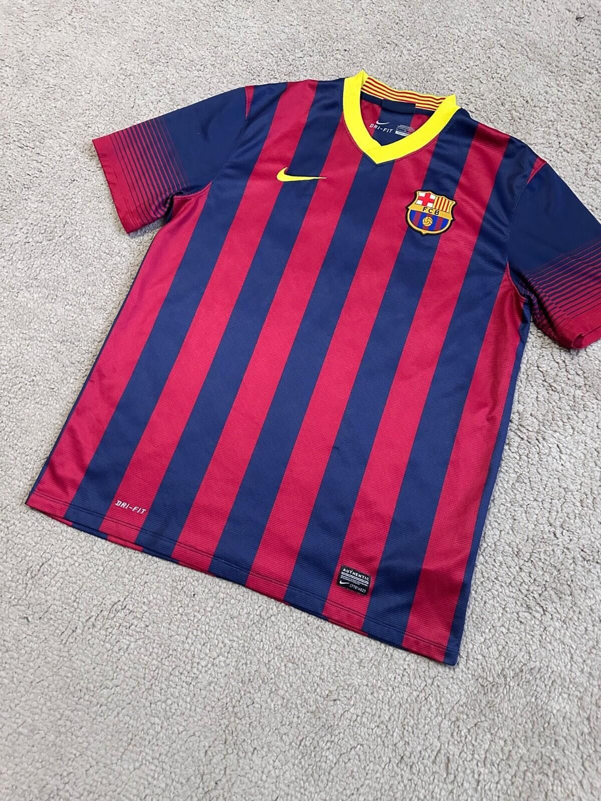 Nike BARCELONA 2013 2014 HOME FOOTBALL SHIRT SOCCER JERSEY NIKE Size US L / EU 52-54 / 3 - 2 Thumbnail