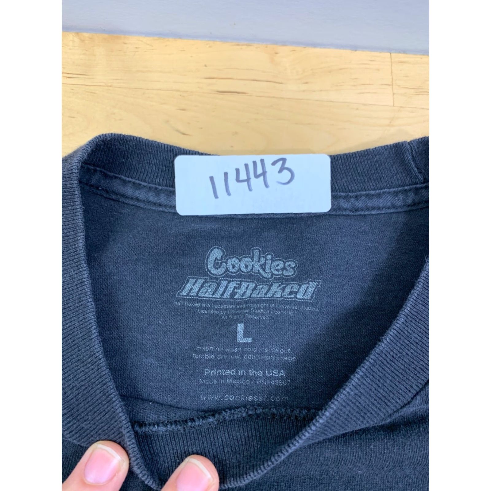 Vintage Cookies x Half Baked Long Sleeve Shirt Mens L Black Crew Neck Graphic Print Size US L / EU 52-54 / 3 - 2 Thumbnail