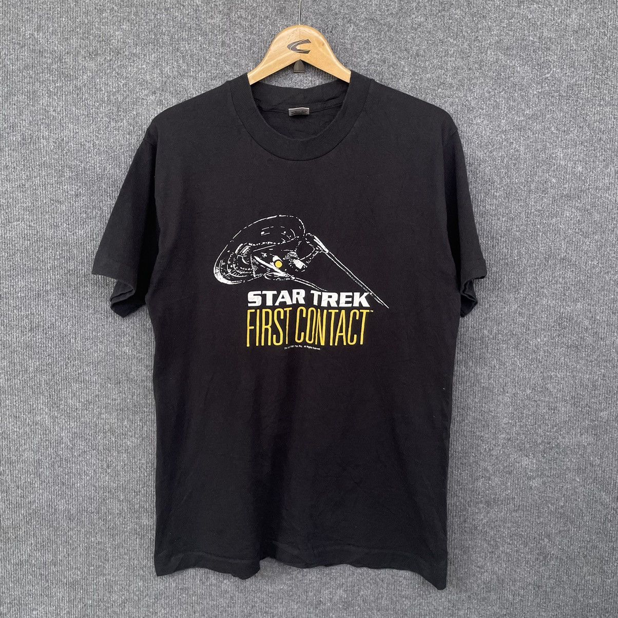 Vintage Vintage 1997 Star Trek First Contact Movie Promo T Shirt Size US M / EU 48-50 / 2 - 1 Thumbnail