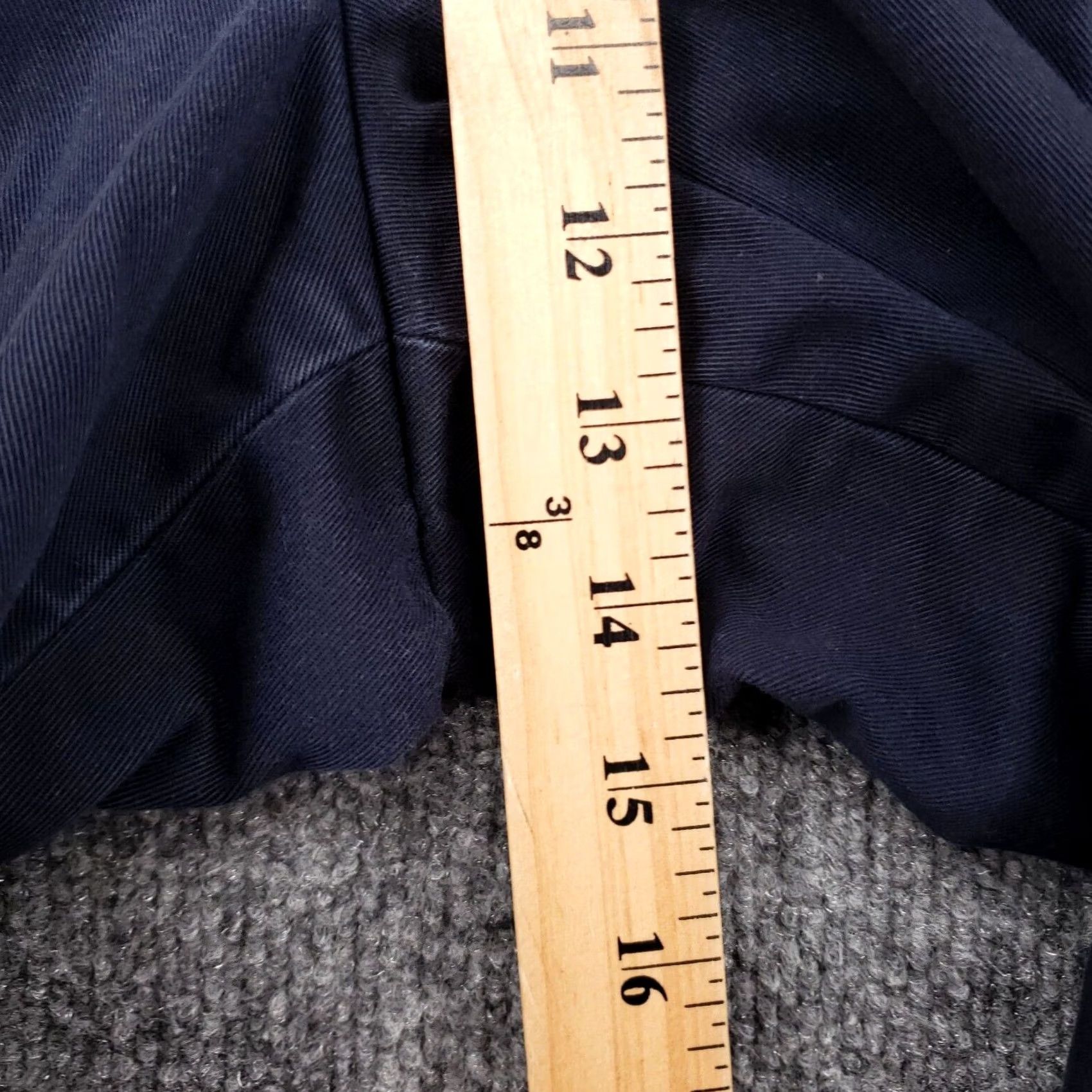 Vintage LL Bean Pants Mens 42x30 Navy Blue Chino Flat Front Straight Trousers Zip Fly Size US 42 / EU 58 - 6 Thumbnail