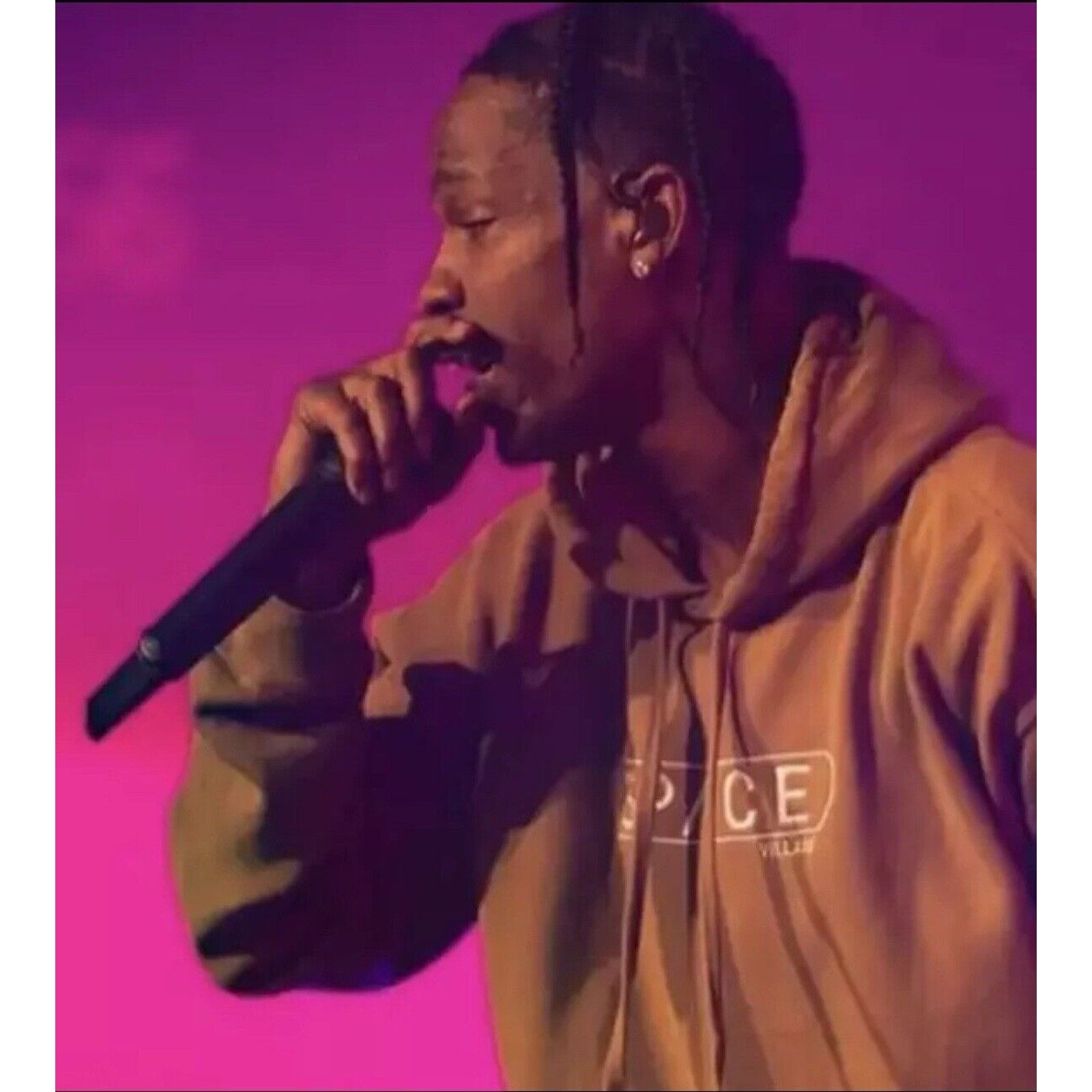 Travis Scott Space Village Travis Scott Hoodie Sand Brown Embroidered Size US M / EU 48-50 / 2 - 2 Thumbnail