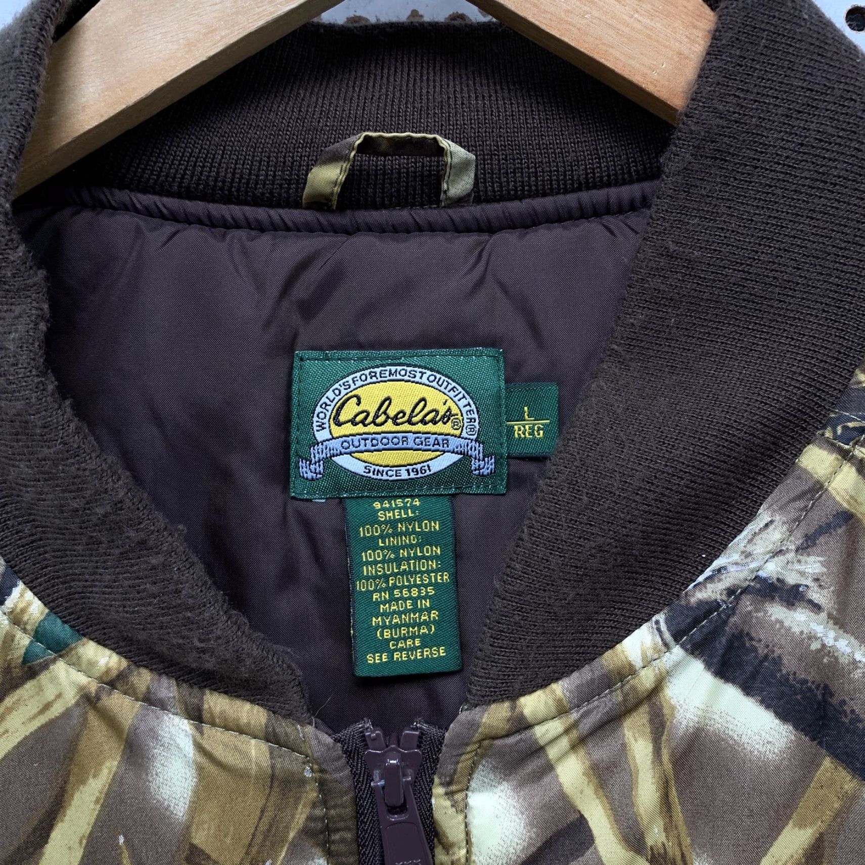 Vintage VINTAGE Cabela's Bomber Jacket Mens Large Camouflage Nylon Insulated Zip Up Outdoor Size US L / EU 52-54 / 3 - 3 Thumbnail