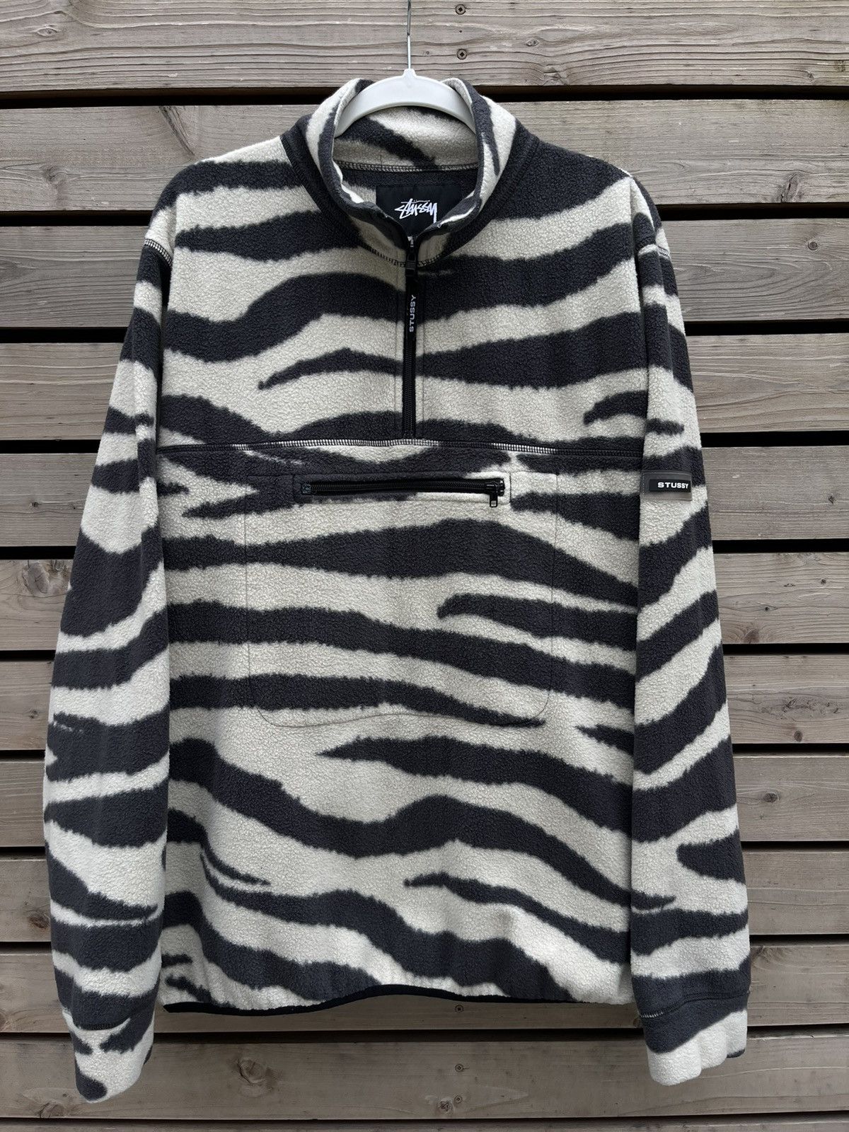 Stussy Stussy Zebra Fleece Jacket Half Zip Pullover Y2K Size US XL / EU 56 / 4 - 1 Thumbnail