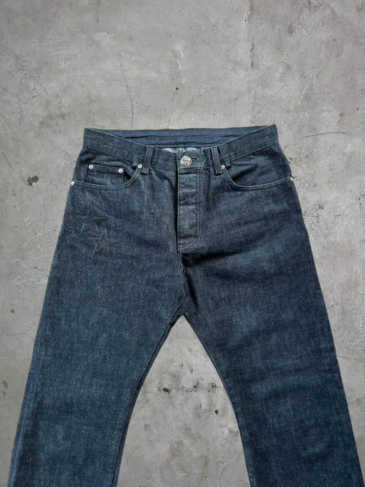Chrome Hearts Chrome Hearts Star Patch Denim Jeans Size US 33 - 3 Thumbnail