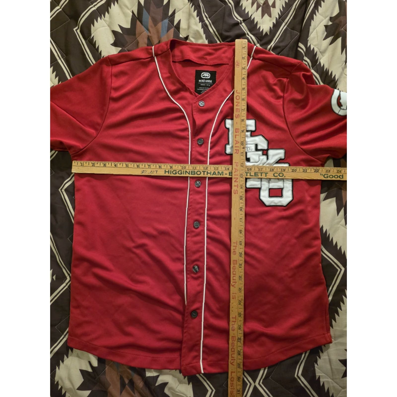 Ecko Unltd. VINTAGE Ecko Unltd Embroidered Logo Baseball Jersey Red Men's L Short Sleeve V-Neck Shirt 90s Hip Hop Limited Edition Size US L / EU 52-54 / 3 - 7 Thumbnail