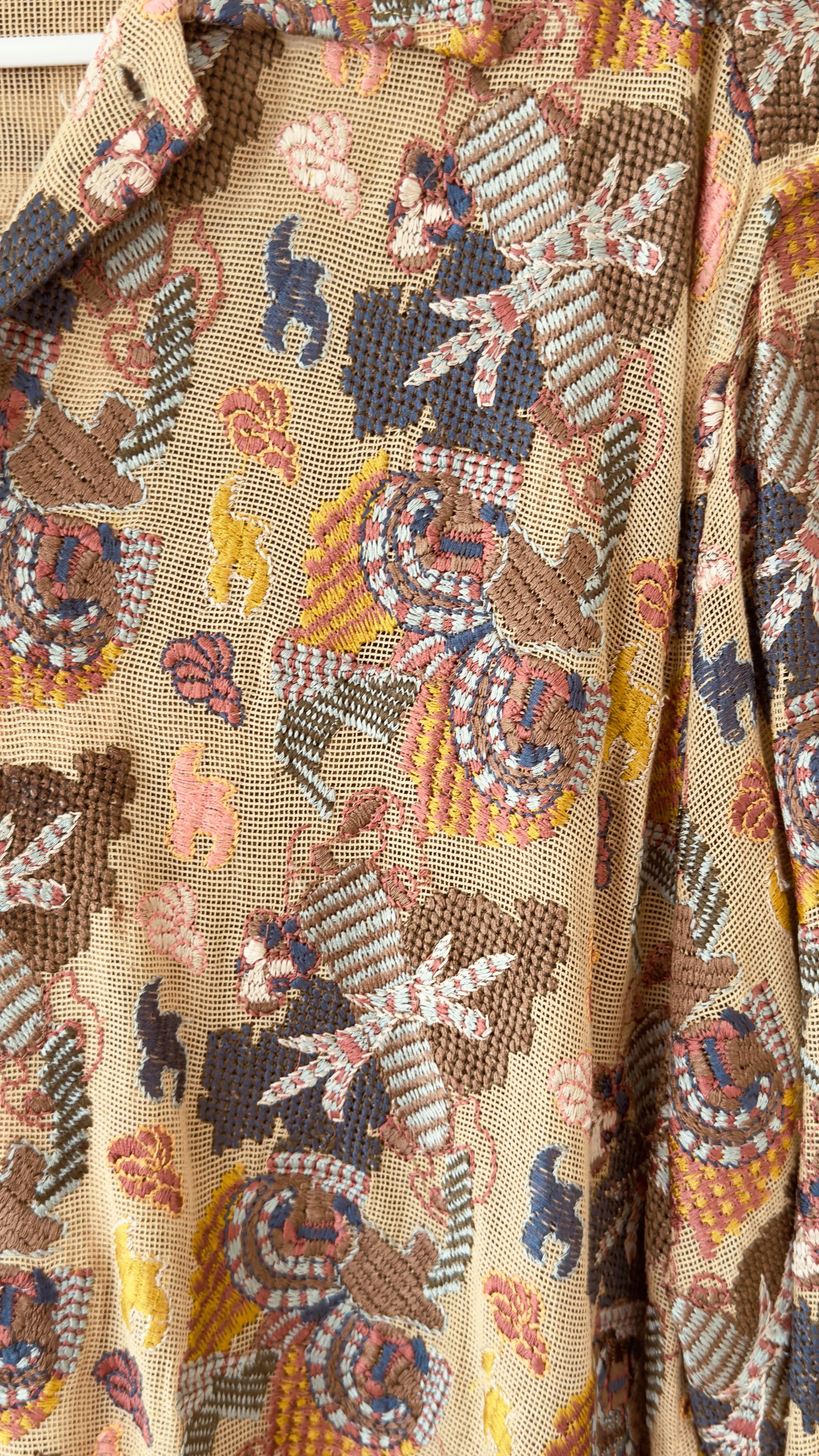Bode Embroidered Camp Collar Shirt Size US XL / EU 56 / 4 - 5 Thumbnail