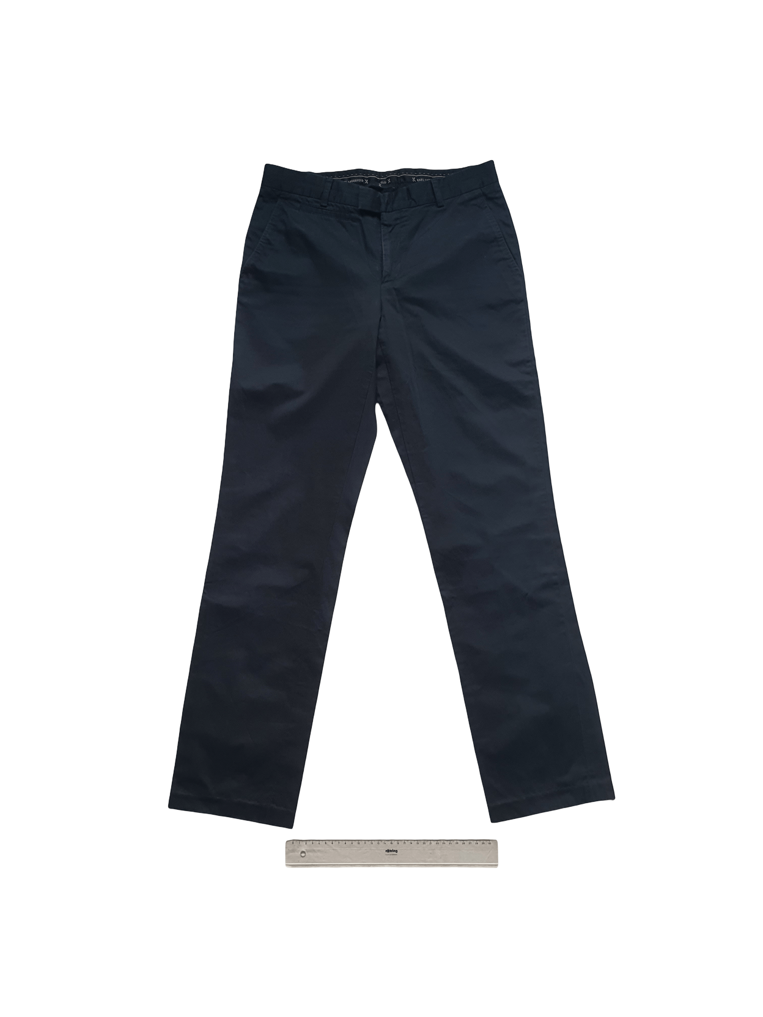 Karl Lagerfeld Smart Dress Trousers Pants - Navy, Cotton - Sz EU 48, W32 Size 38R - 1 Thumbnail