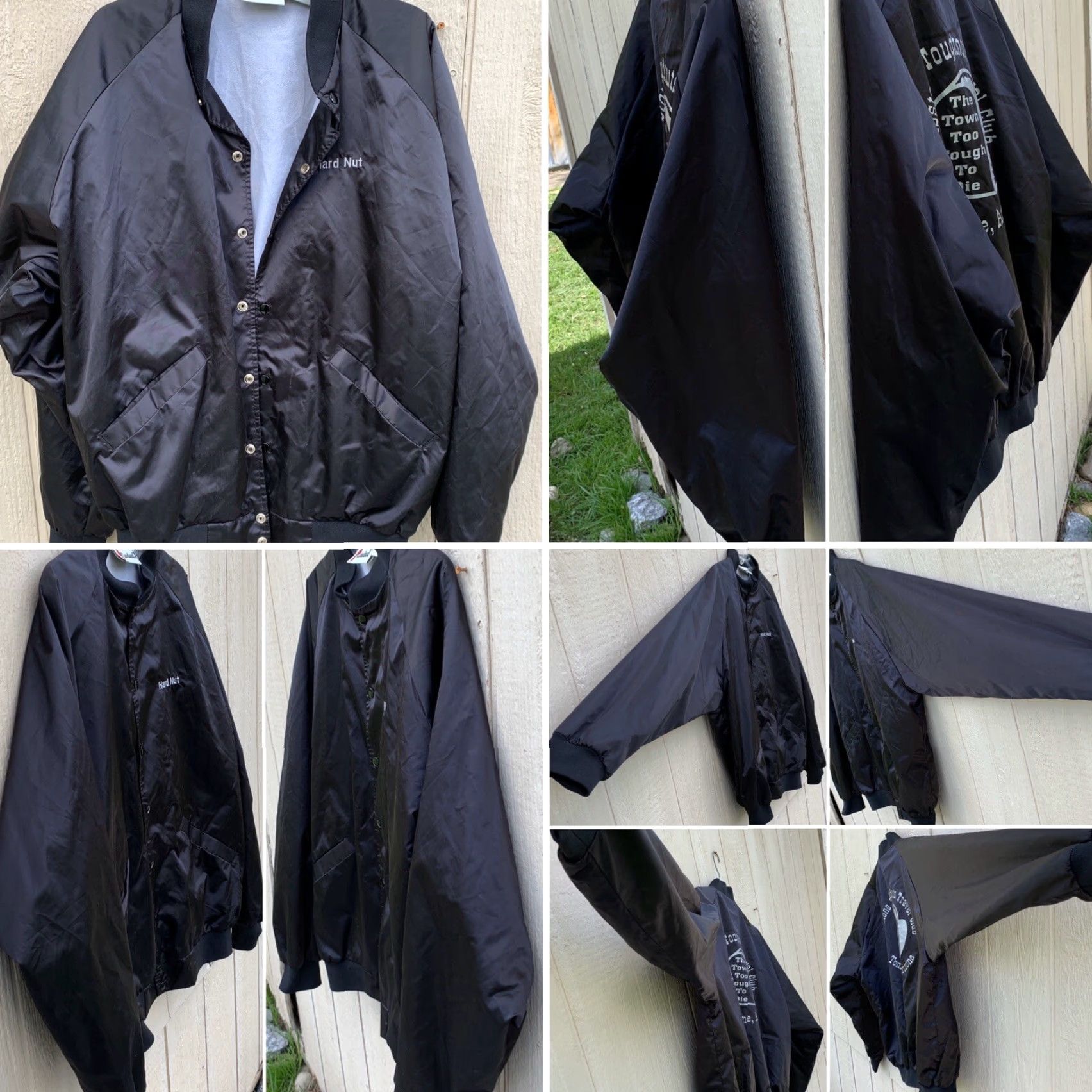 Vintage VINTAGE Tombstone Toughnuts Travel Club Tombstone Arizona Satin Jacket Bomber Hard Nut XL Black Cardinal Satin Jacket Sportswear/Beach 1990s Mens io? Size US XL / EU 56 / 4 - 6 Thumbnail