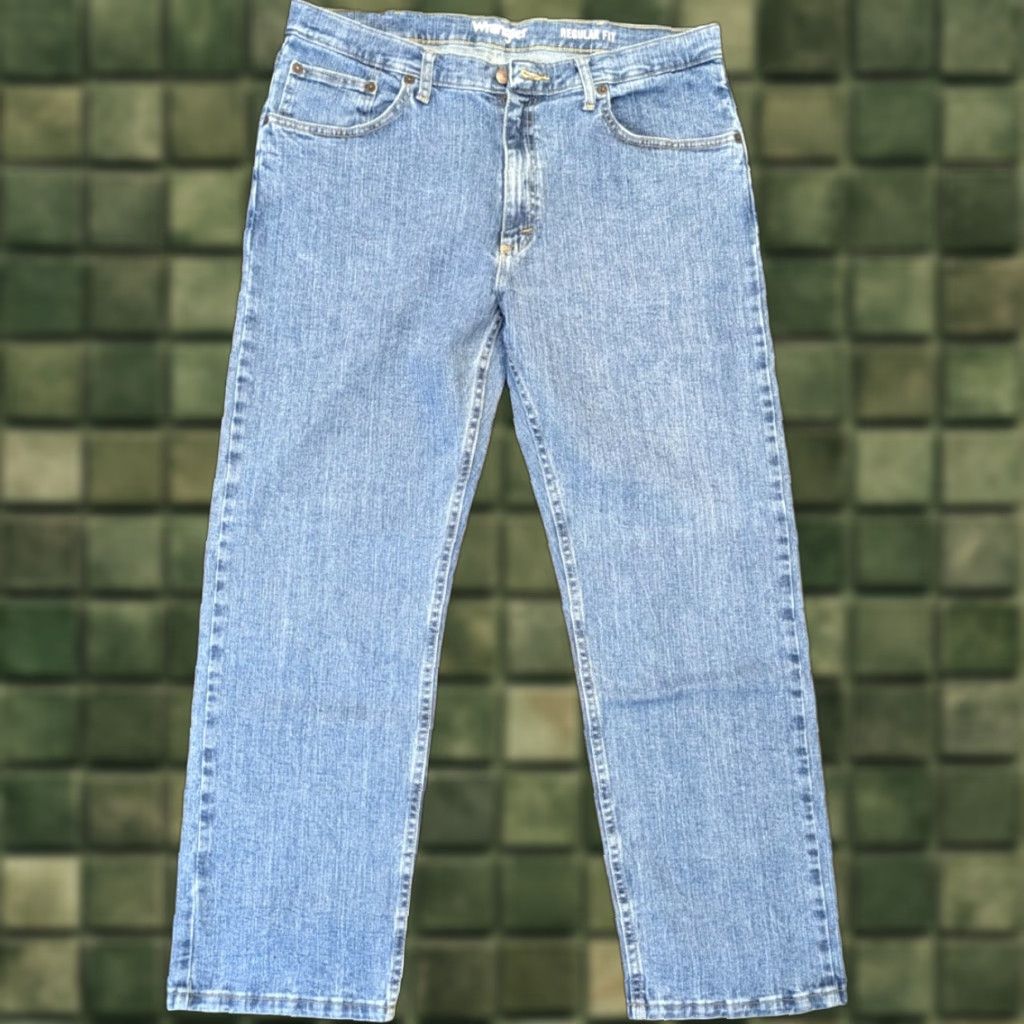 Wrangler Wrangler Jeans Mens Denim Blue 36x29 Regular Fit Cotton Jeans Pants 36 Inseam 34 Regular MGW25MS Nicaragua Vintage? Size US 36 / EU 52 - 1 Thumbnail