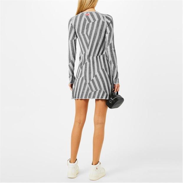 Kenzo o1g2r1mq1024 Mini Dress in Grey Size M / US 6-8 / IT 42-44 - 5 Thumbnail