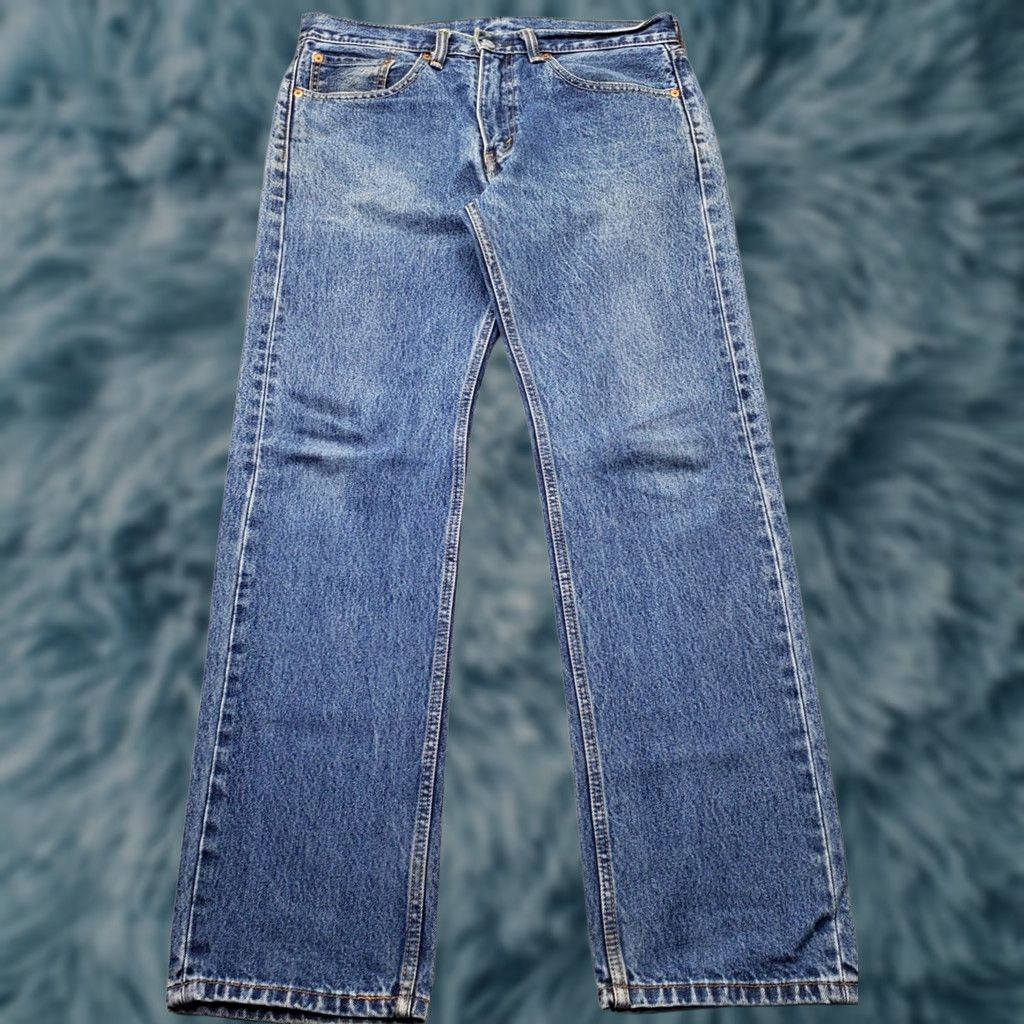Levi's Levi's 505 Straight Jeans Mens 32x32 Blue Streetwear 5-Pocket Design Size US 32 / EU 48 - 1 Thumbnail