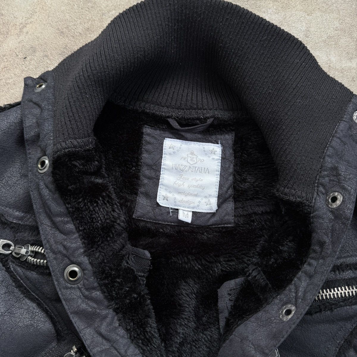 Hysteric Glamour Black faux suede leather zip-up bomber jacket Size M / US 6-8 / IT 42-44 - 6 Thumbnail