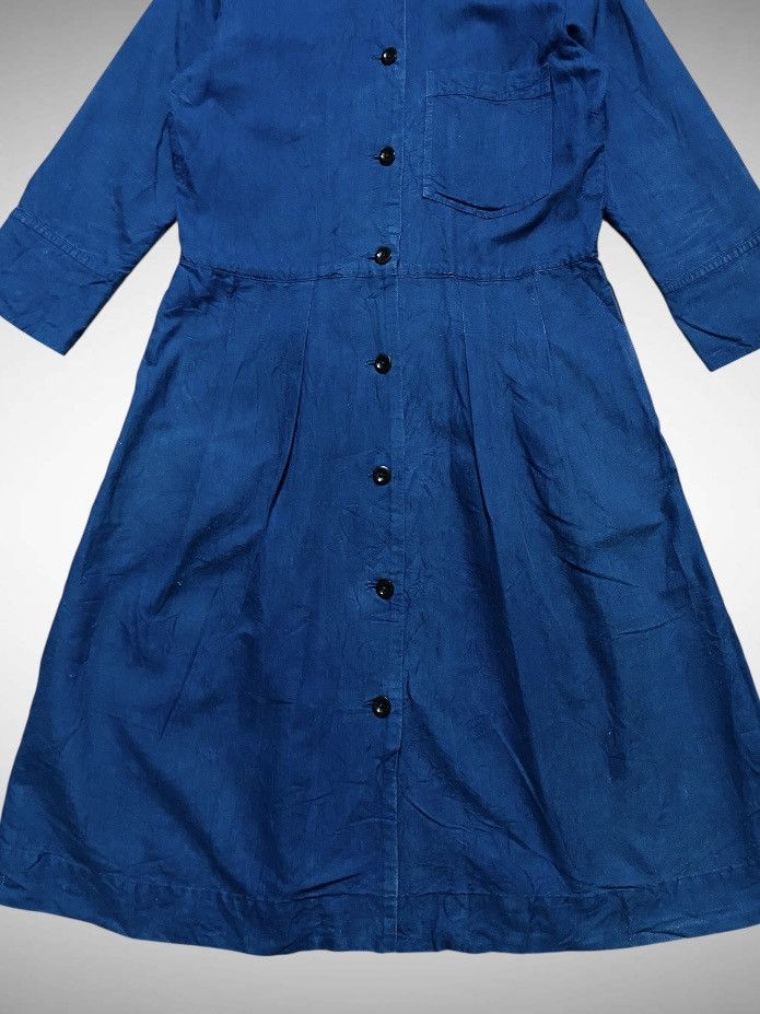 Margaret Howell Vintage Margaret Howell Navy Cotton Button-Down Dress Size M / US 6-8 / IT 42-44 - 4 Thumbnail