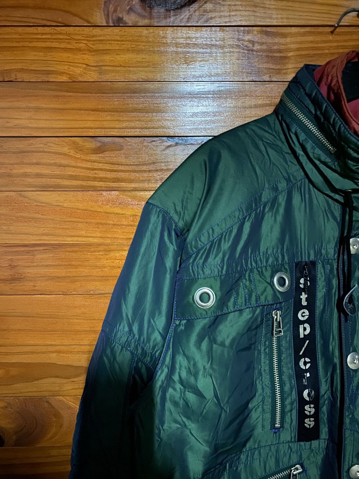 Vintage Vintage STEP/CROSS Quilted Puffer Jacket Green Japanese Size US M / EU 48-50 / 2 - 11 Thumbnail