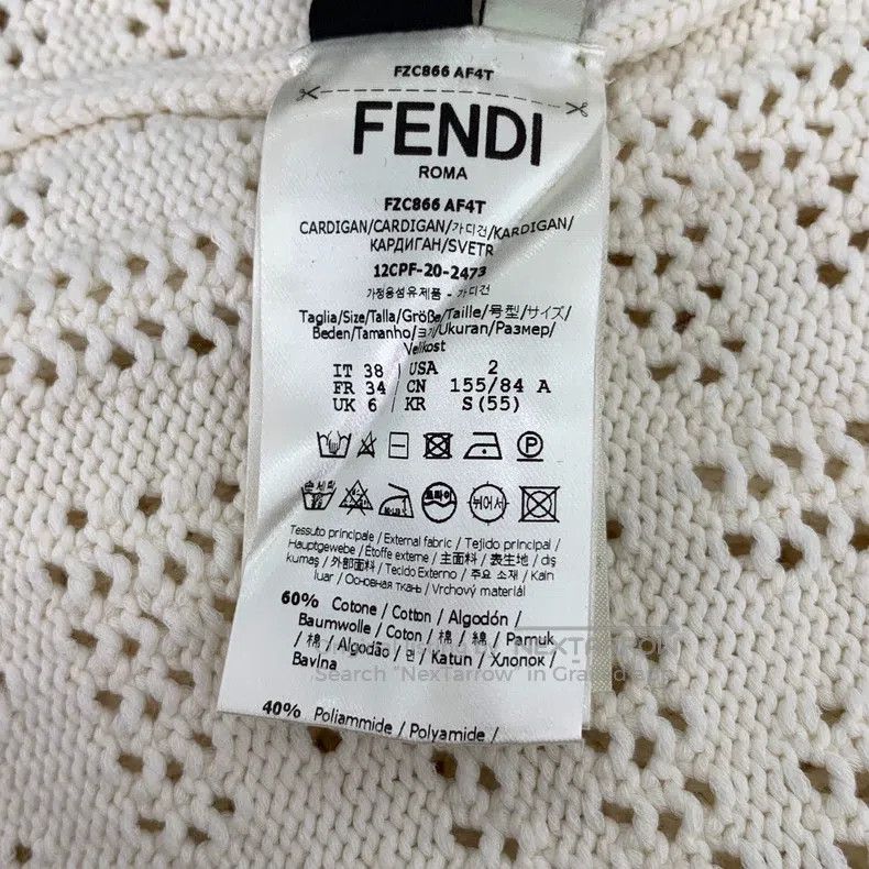 Fendi Fendi Off-white logo letter hollow-out all-over print cott Size XXS / US 00 / IT 34 - 7 Thumbnail