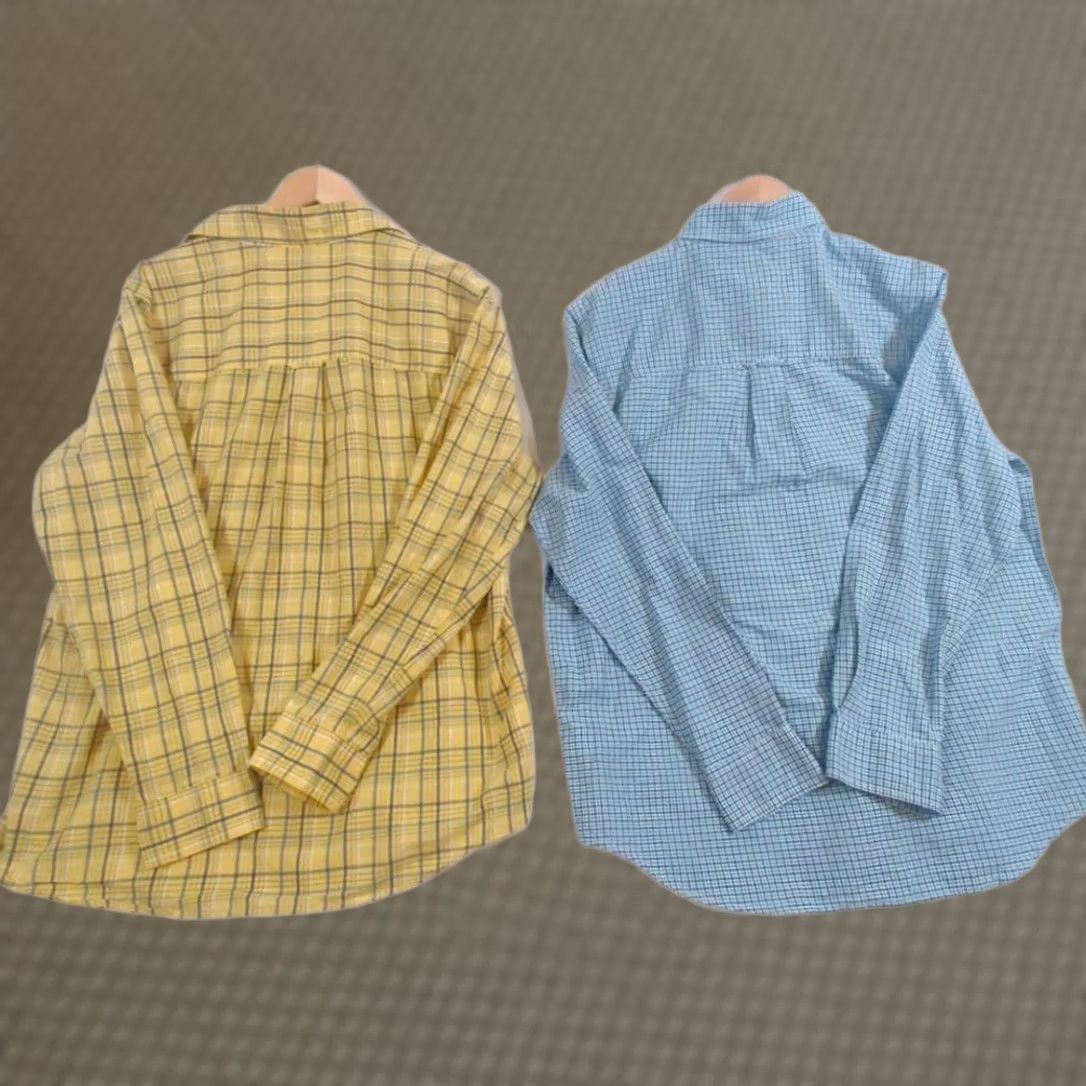 Chaps Chaps Shirt Mens Large Yellow Aqua Stretch Easy Care Button Down Pocket Two Size US L / EU 52-54 / 3 - 1 Thumbnail