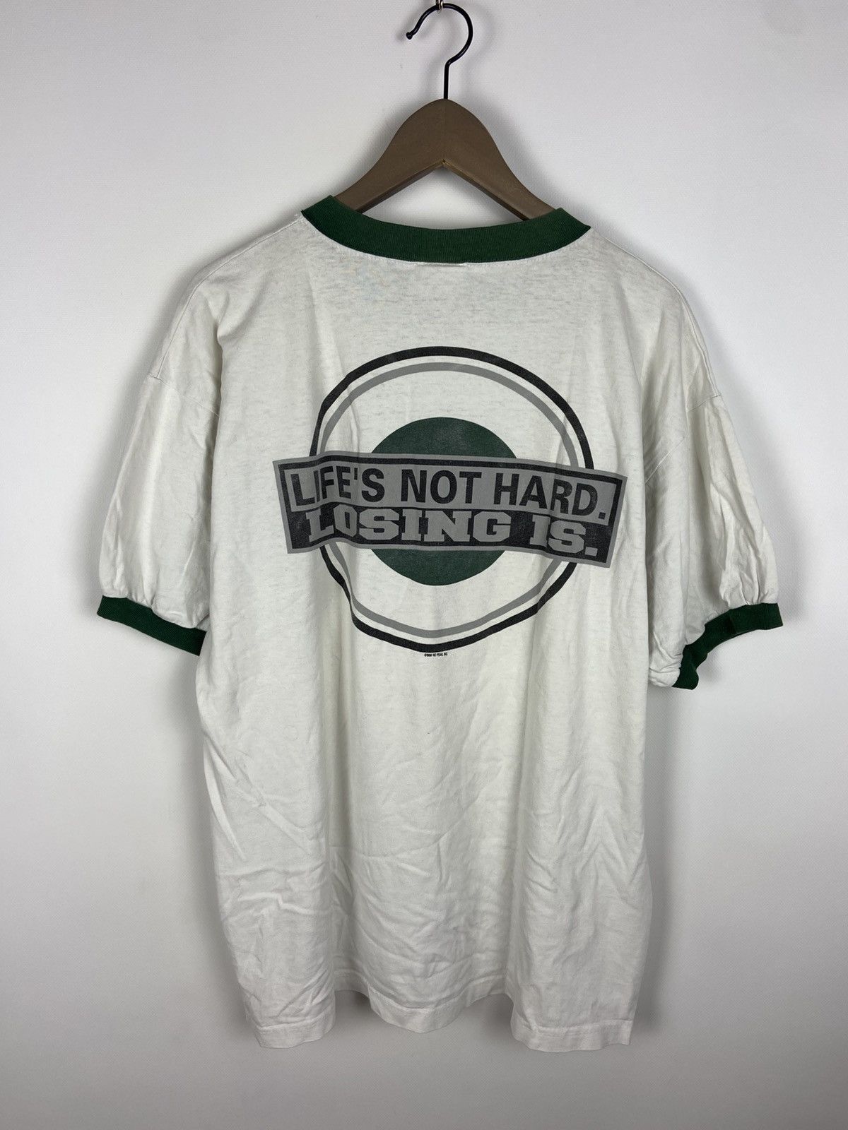 No Fear × Vintage Vintage No Fear T-Shirt 1996 "Lifes Not Hard. Losing Is. Y2k Size US L / EU 52-54 / 3 - 1 Thumbnail