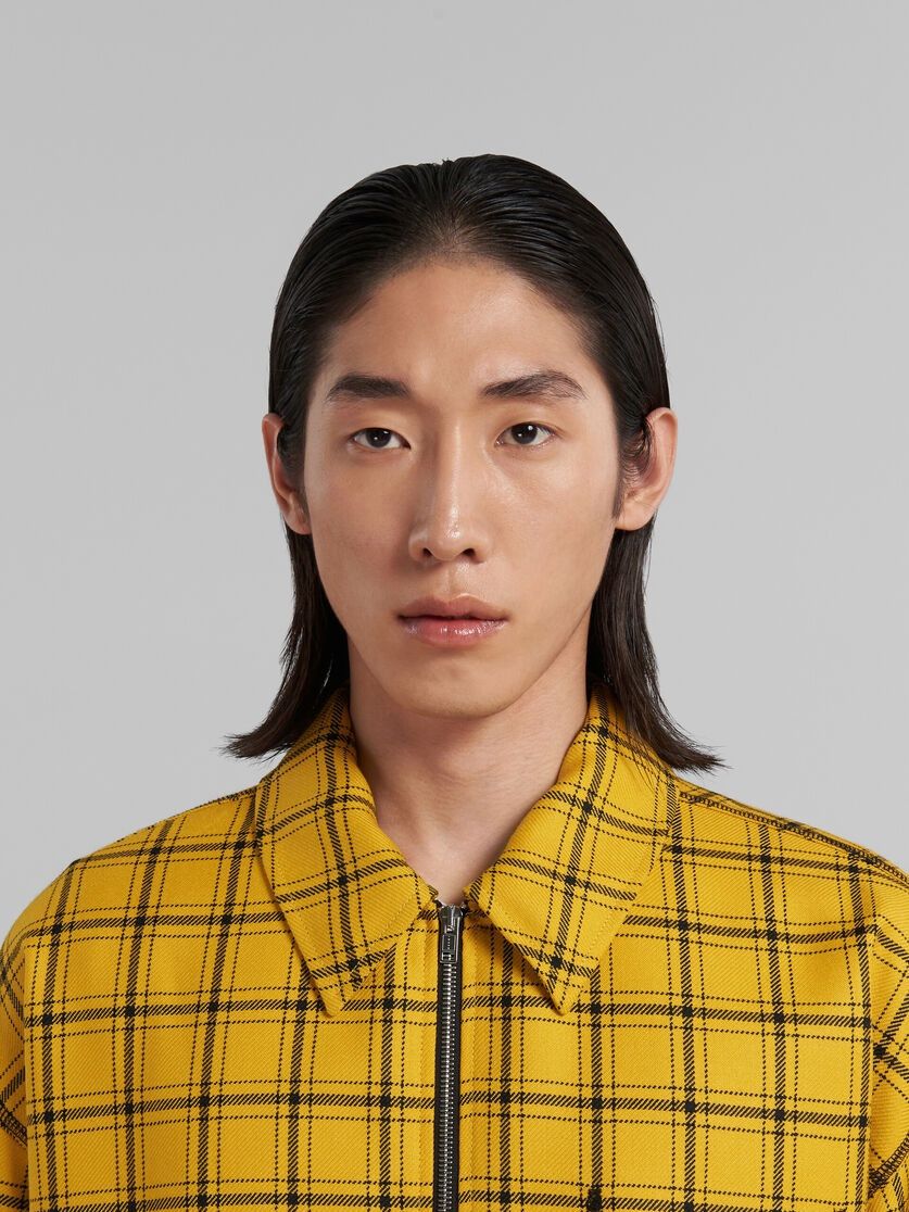 Marni o1w1db10125 Checked Wool Jacket in Yellow Size US L / EU 52-54 / 3 - 5 Thumbnail