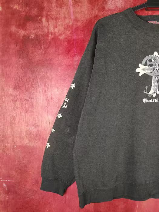 Japanese Brand Third Wave Black Guardian cross Sweatshirt faded vtg #S1352 Size US L / EU 52-54 / 3 - 13 Thumbnail