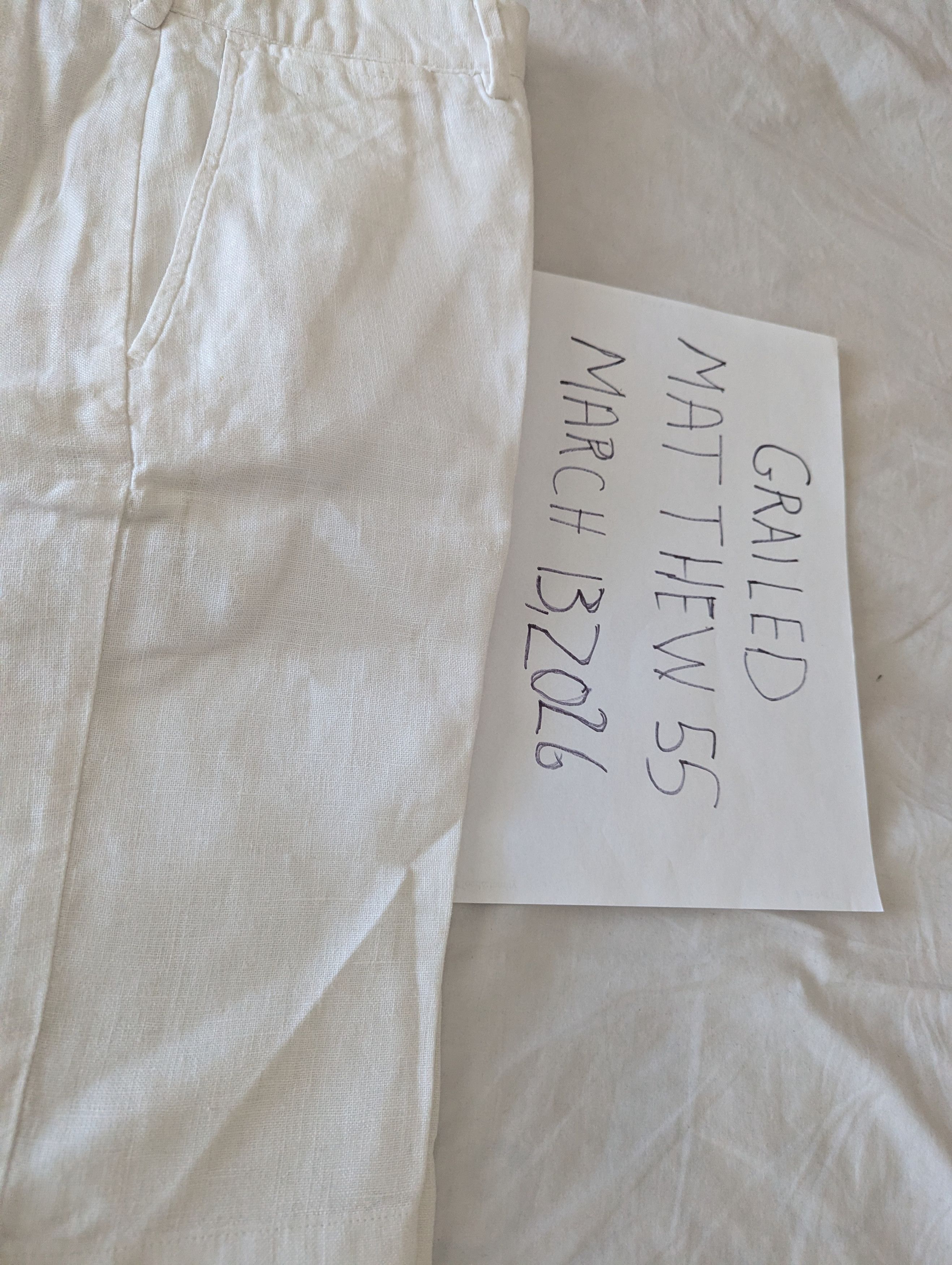 Polo Ralph Lauren Linen Short White Pant Size US 35 - 6 Thumbnail