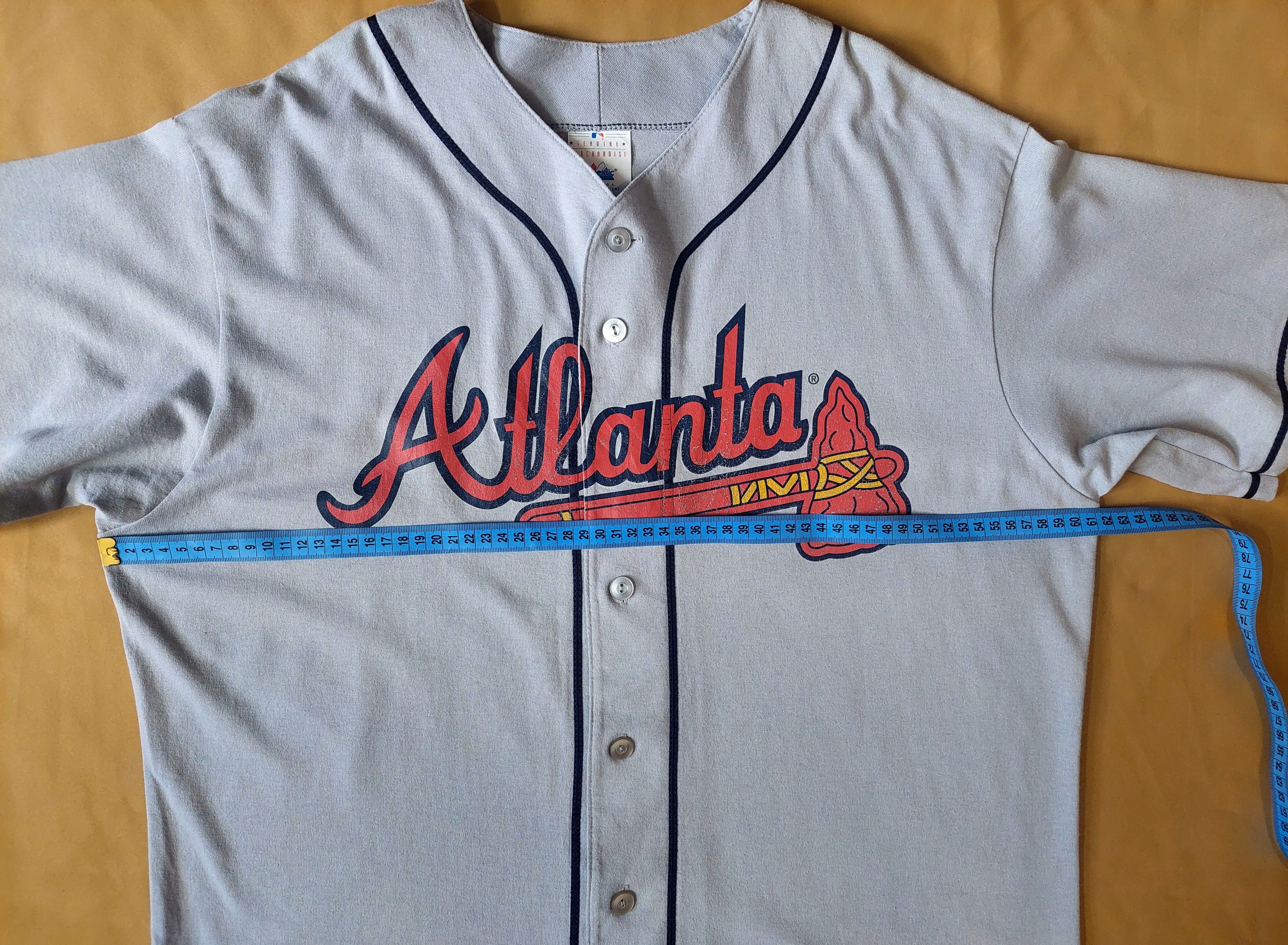 Majestic Vintage Majestic Atlanta Braves Baseball Grey Jersey Size L Size US L / EU 52-54 / 3 - 8 Thumbnail