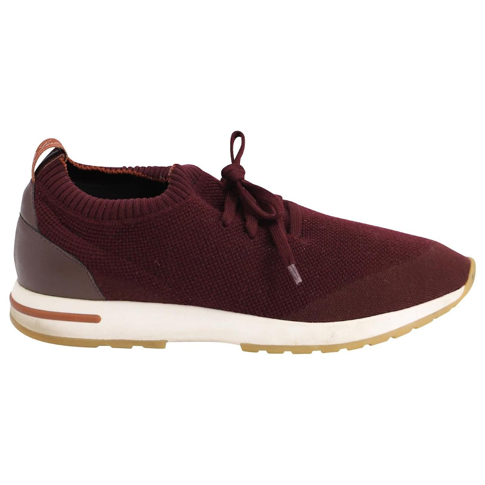 image of Loro Piana O1Srvl11E0424 Lp Flexy Sneakers In Burgundy, Men's (Size 15)