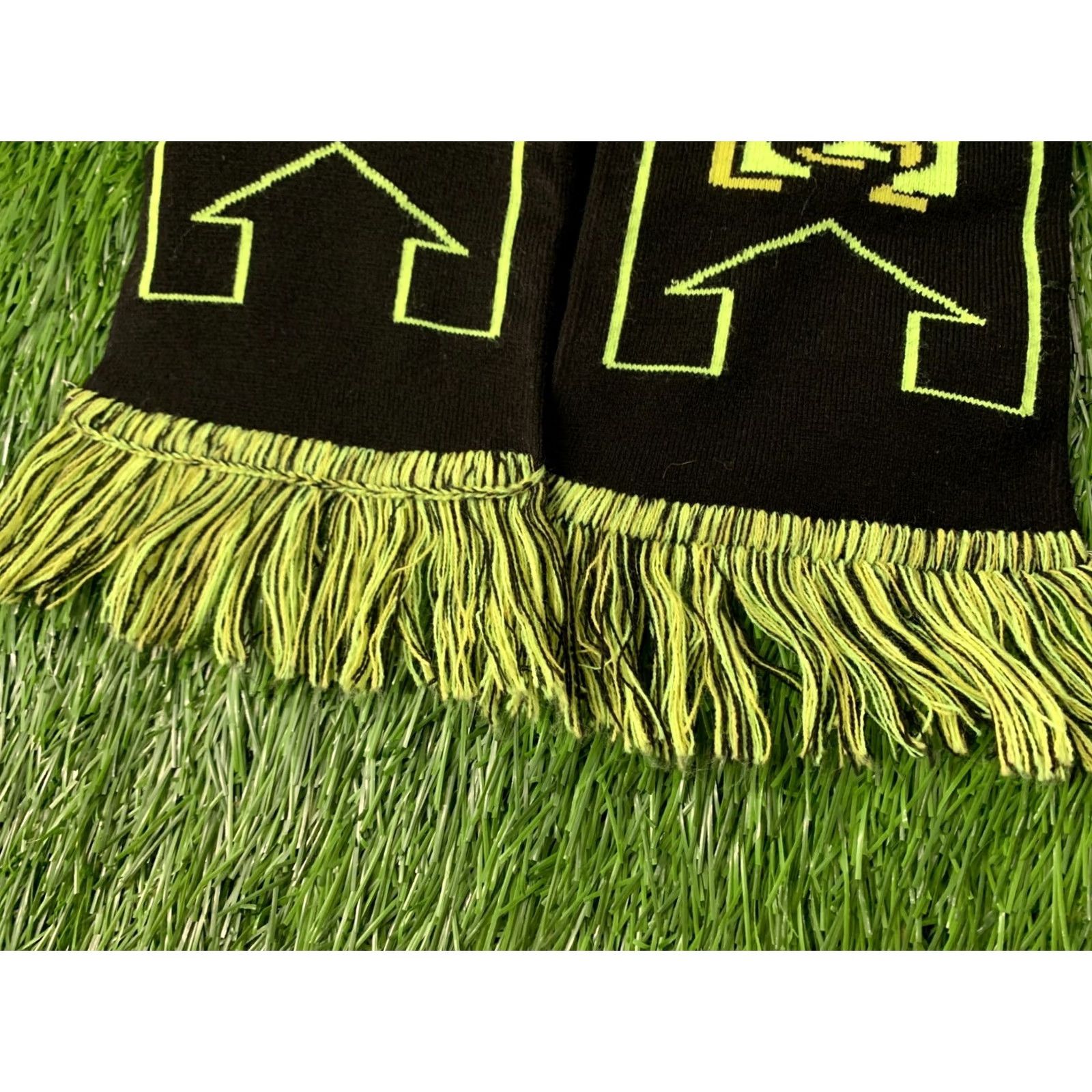 Vintage Official Product Scarf Men One Size Black Neon Acrylic Size ONE SIZE - 3 Thumbnail