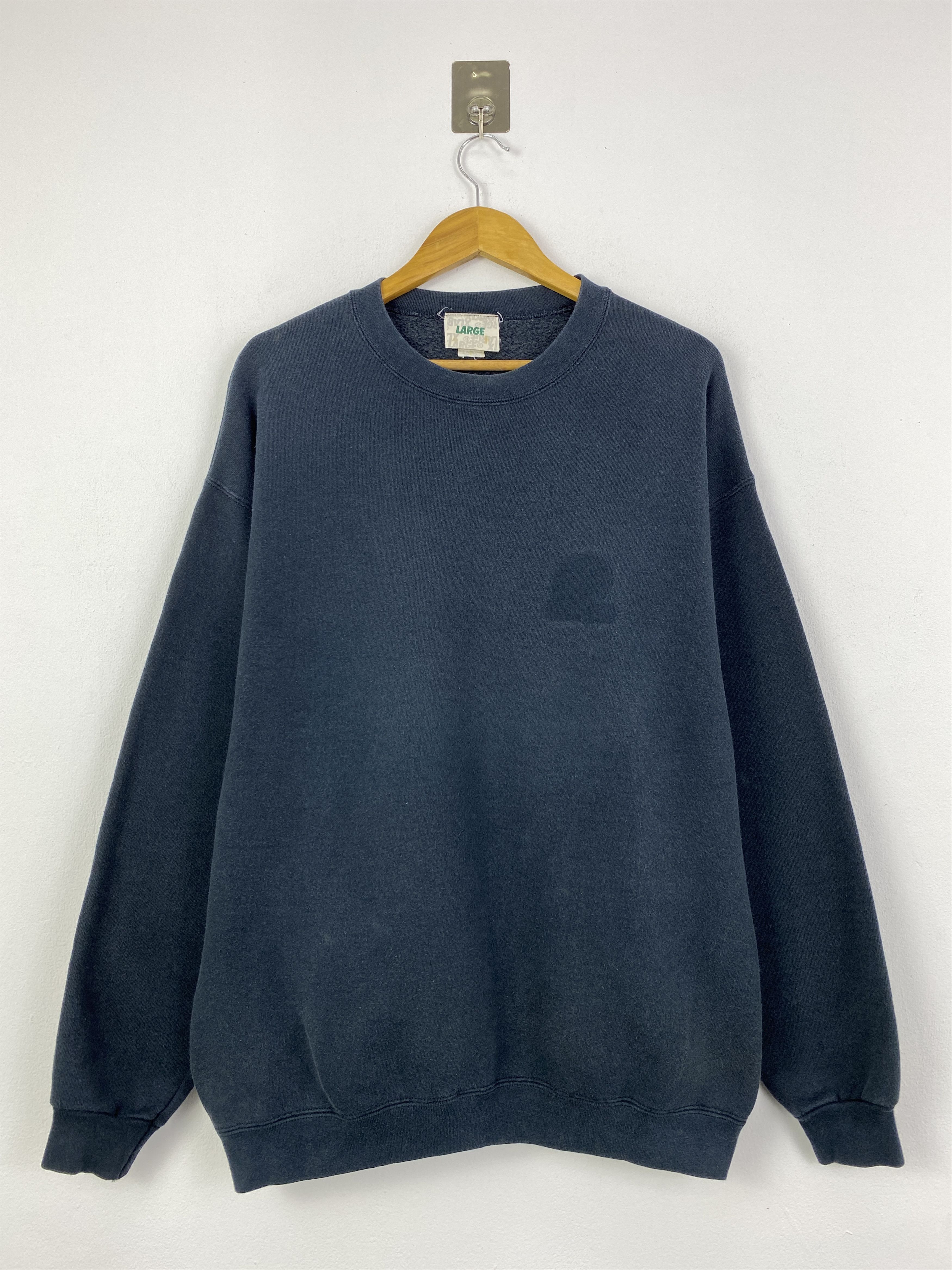 Xlarge Vintage 90s XLarge Plain Pullover Sweatshirt SH0140 Size US XL / EU 56 / 4 - 1 Thumbnail