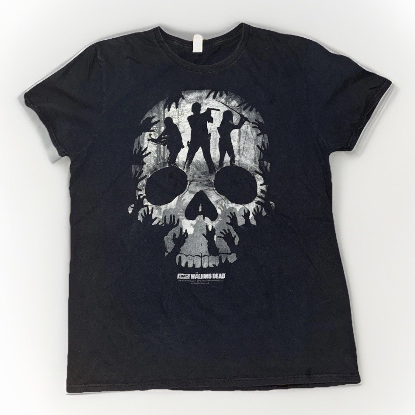 Band Tees × Vintage Walking Dead 2016 Zombie Skull T-Shirt Black Men’s L 21x27 Size US L / EU 52-54 / 3 - 1 Thumbnail