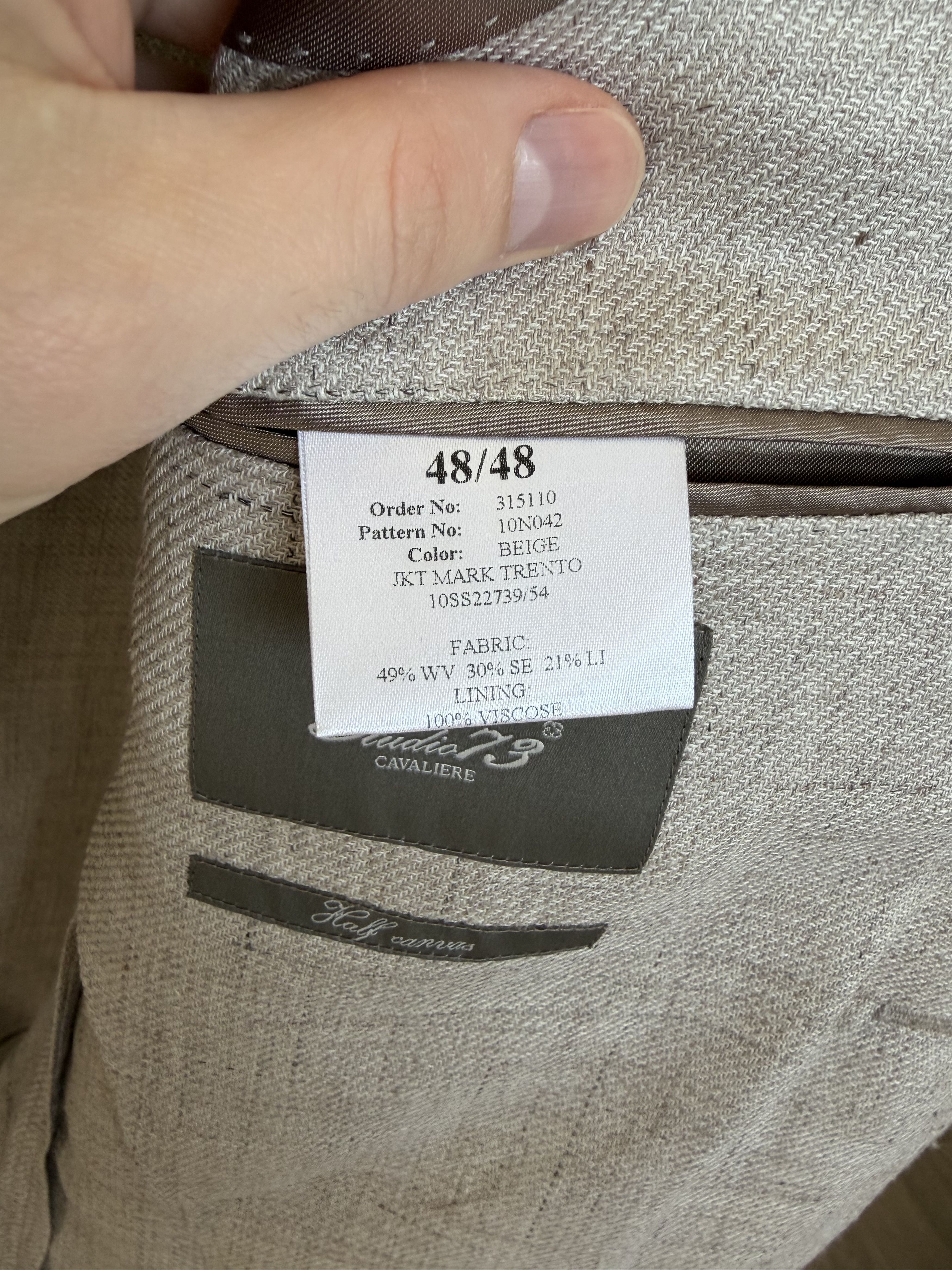Other NWT Studio 73 beige Loro Piana jacket, size 38R\EU48 Size 38R - 7 Thumbnail