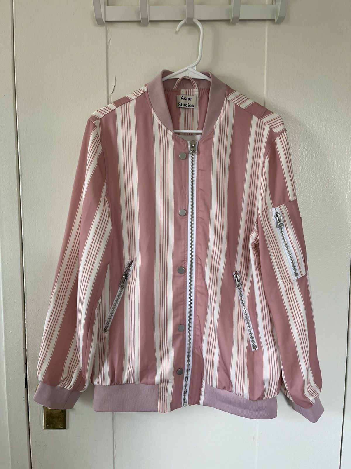 Acne Studios Acne Studio Varden 2016 striped bomber-jacket Size XS / US 0-2 / IT 36-38 - 1 Thumbnail