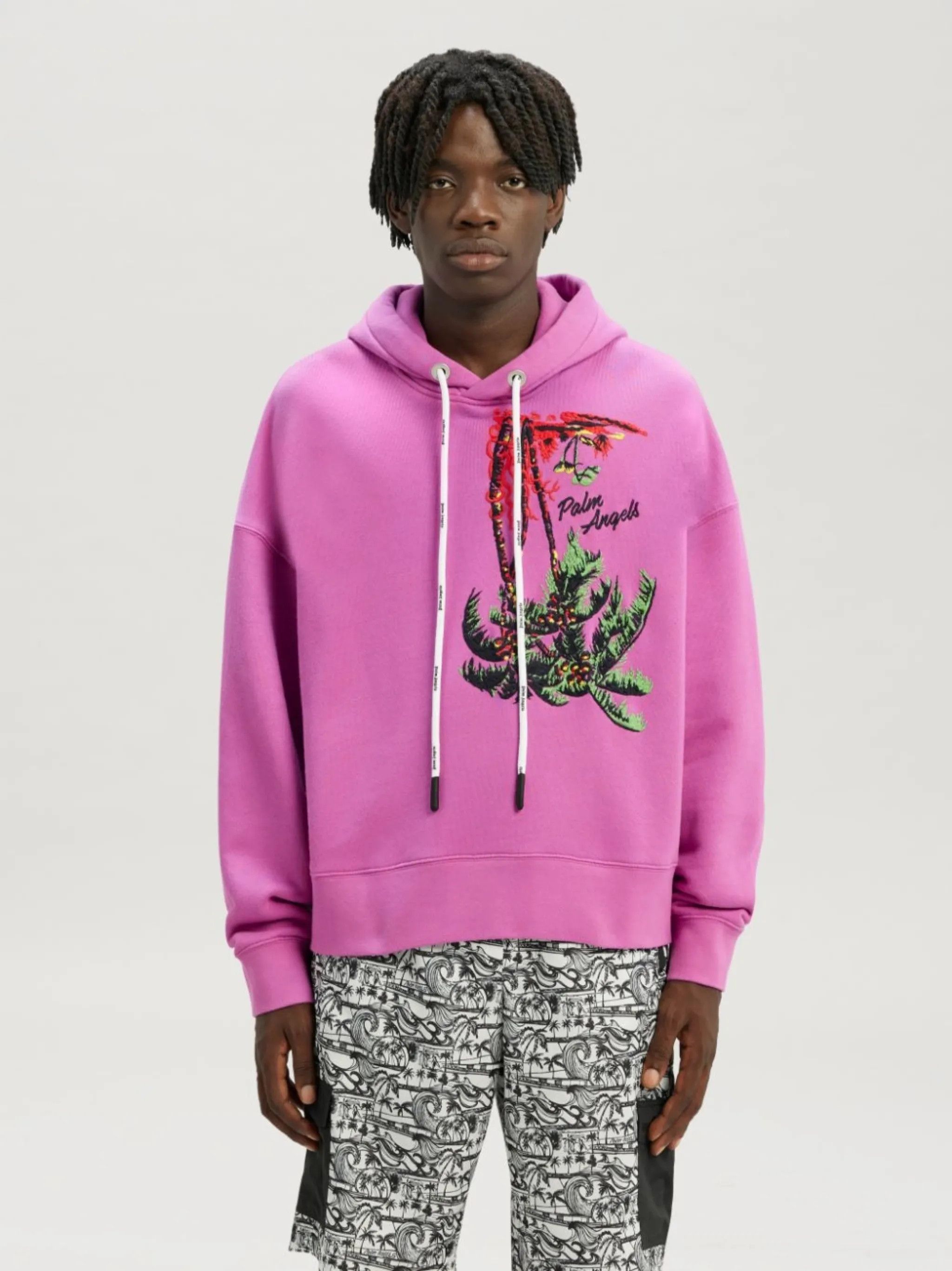 Palm Angels o1gr1nt0325 Upsidedown Palm Hoodie in Pink Size US L / EU 52-54 / 3 - 3 Thumbnail