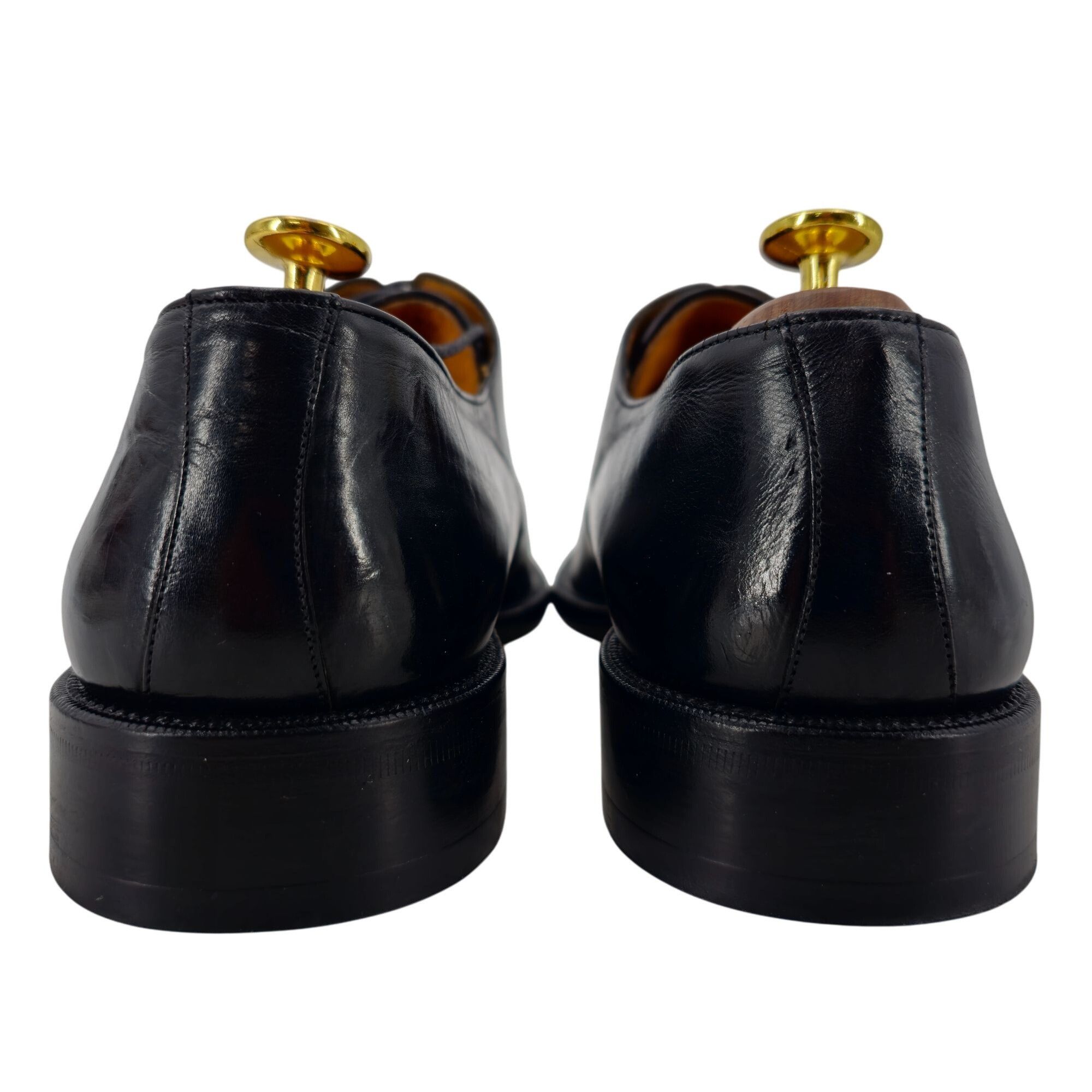 Mezlan Mezlan Spain Mens 12 Black Leather Suede Dress Shoes Derby Size US 12 / EU 45 - 4 Thumbnail