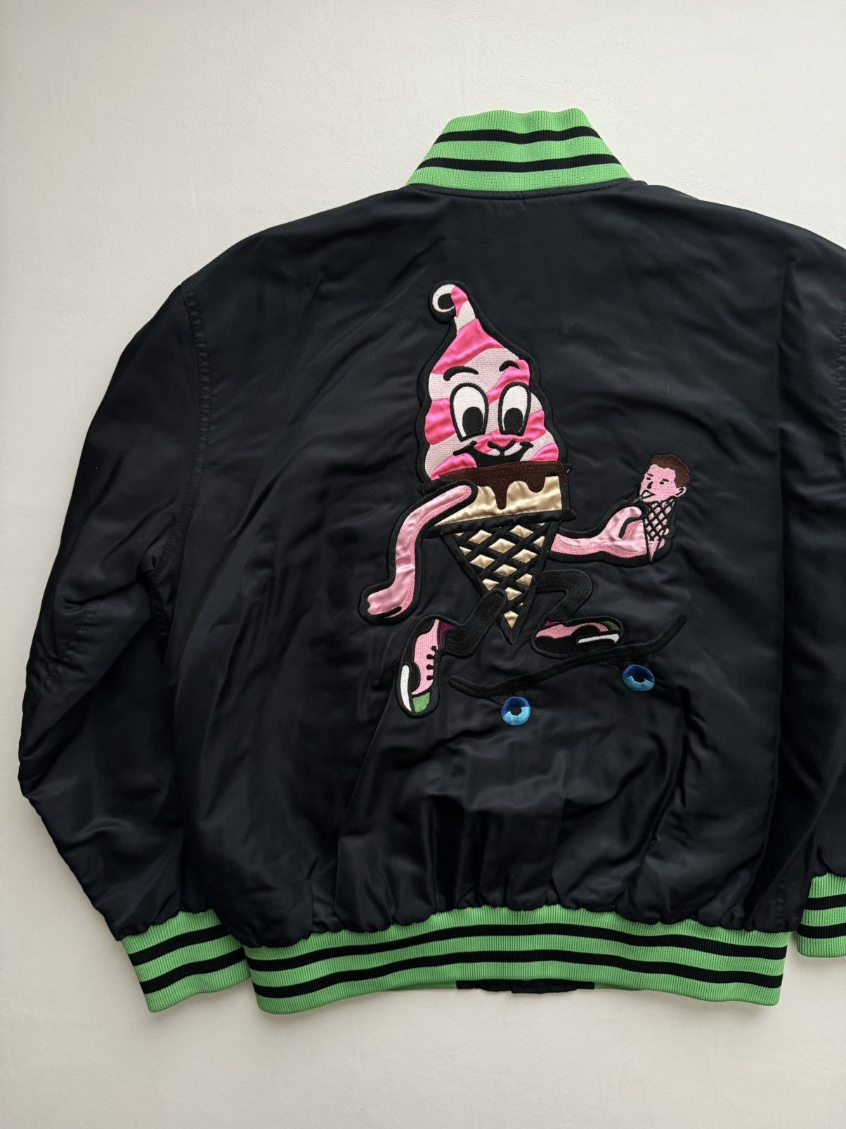 Billionaire Boys Club Season 4 Ice Cream Glow Clock Satin Varsity Size US M / EU 48-50 / 2 - 2 Thumbnail