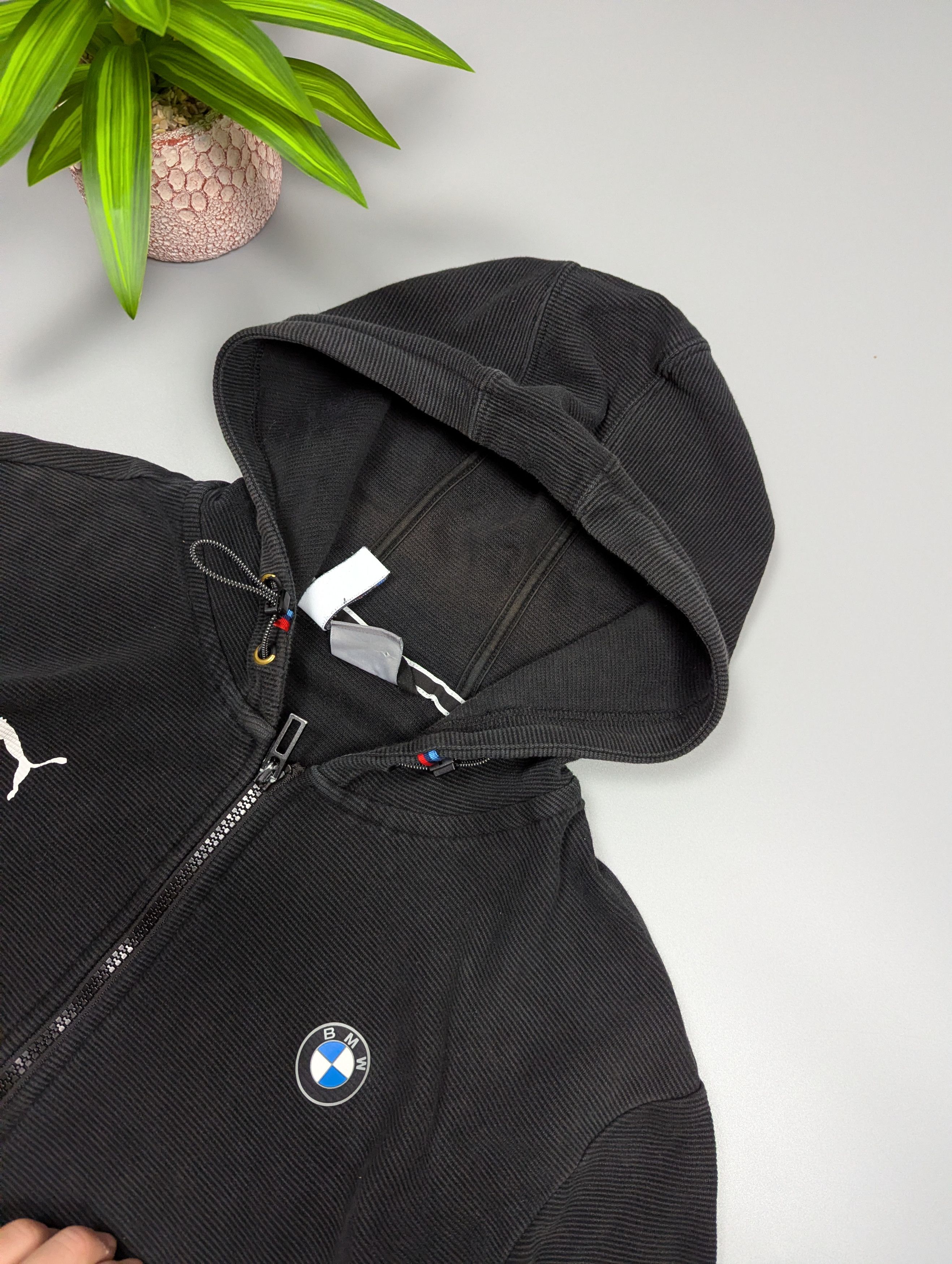 BMW × Puma Puma x BMW M Motorsport Distressed Black Hoodie Full Zip Size US L / EU 52-54 / 3 - 6 Thumbnail