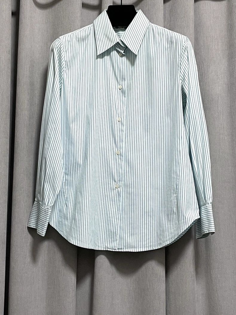 Loro Piana Loro piana Light blue striped women's shirt 2506-Nextarrow Size M / US 6-8 / IT 42-44 - 1 Thumbnail