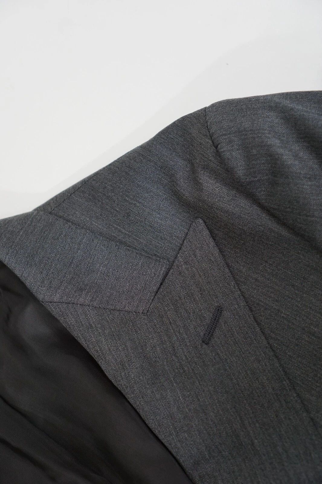 Suitsupply Men Suitsupply Blazer Havana Peak Jetted Grey Wool S130 US38 Size 38R - 4 Thumbnail