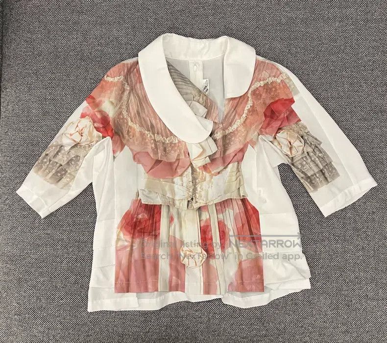 Comme des Garcons Comme Des Garcons size XS Roses Bud Print Collarless Desig Size 22" - 7 Thumbnail