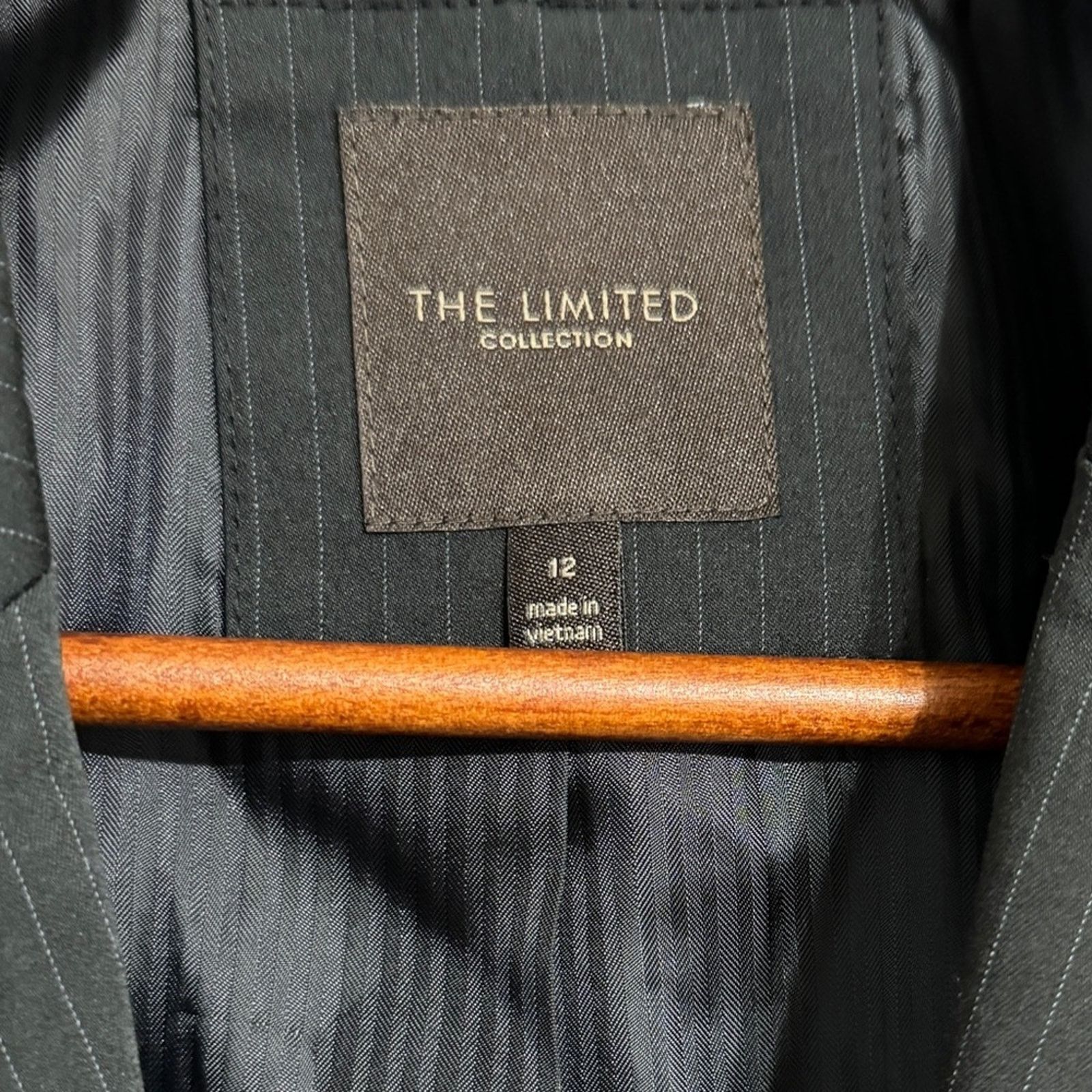 Other The Limited Pin Striped Blazer Career Jacket Black Size 12 Size XL / US 12-14 / IT 48-50 - 7 Thumbnail