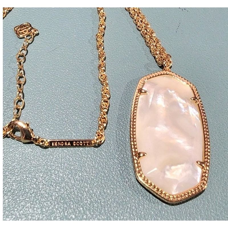 Kendra Scott Kendra Scott Reid Intarsia Mother of Pearl Pendant Necklace Size ONE SIZE - 4 Thumbnail