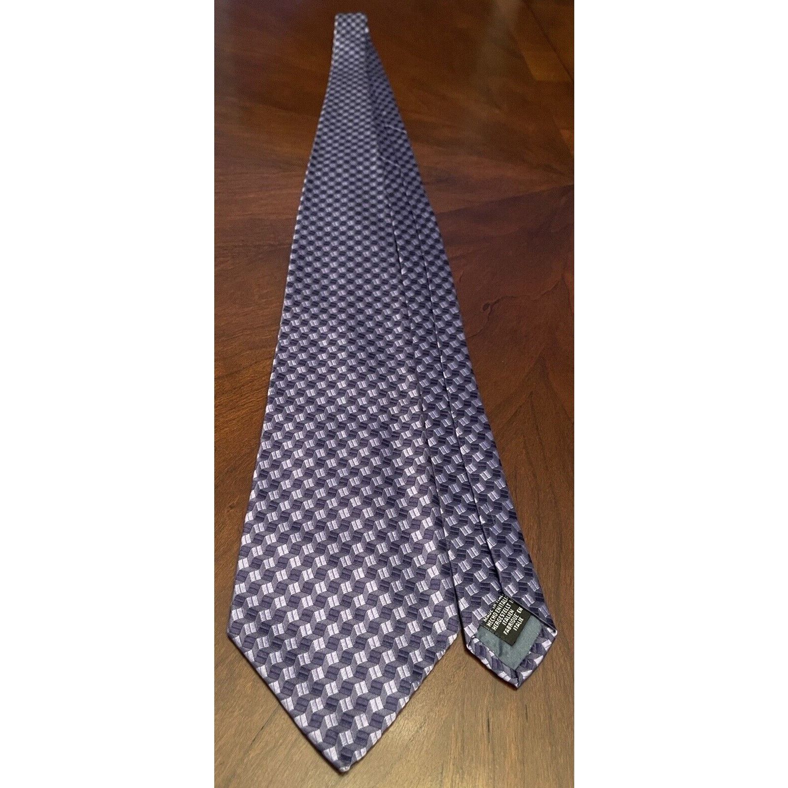 Geoffrey Beene Geoffrey Beene Blue 100% Silk Men’s Neck Tie Made In Italy Size ONE SIZE - 3 Thumbnail