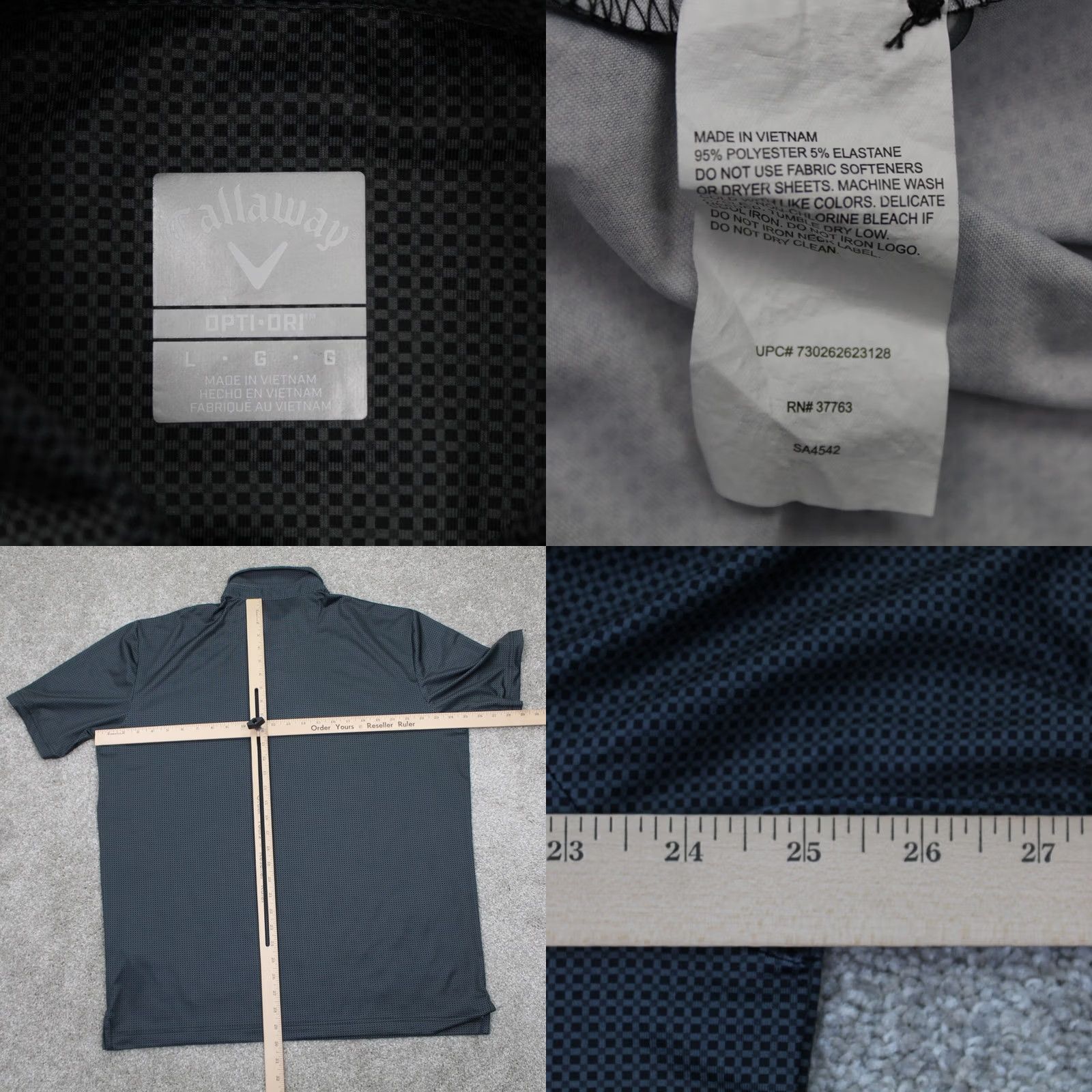 Callaway Callaway Opti-Dri Polo Shirt Mens Large Gray Short Sleeve Golf Stretch Pullover Size US L / EU 52-54 / 3 - 8 Thumbnail