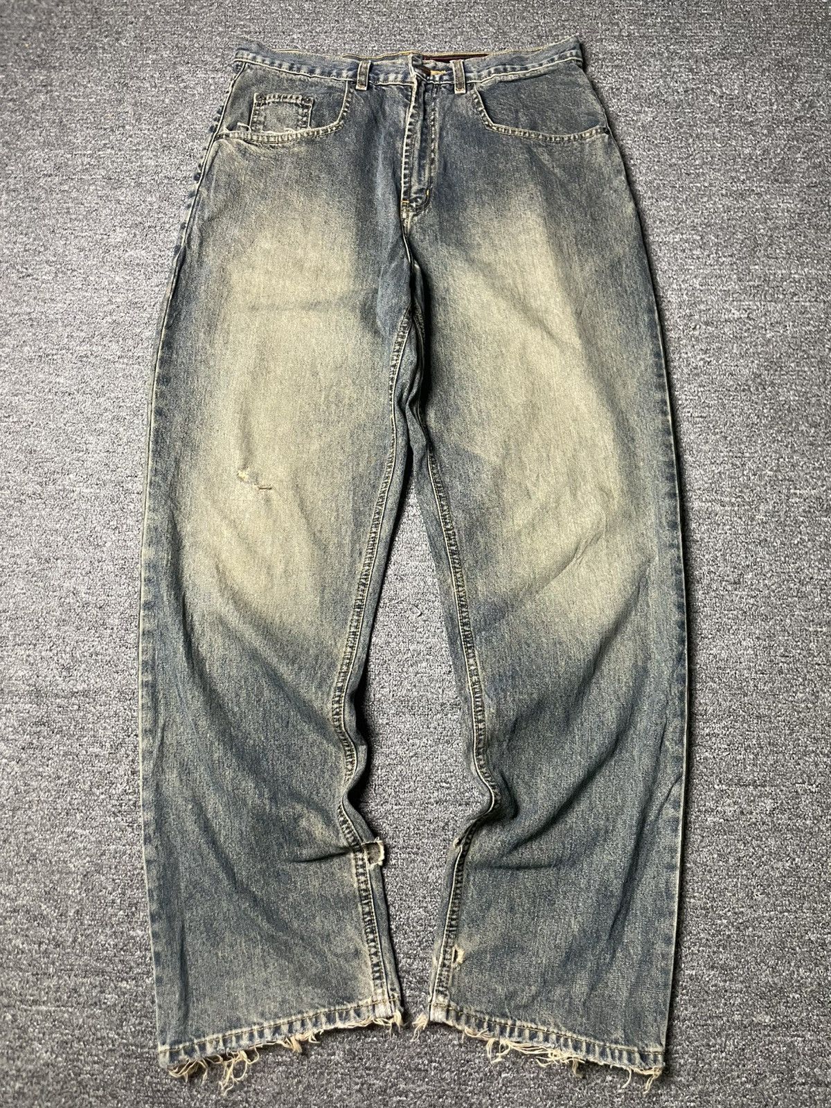Japanese Brand × Vintage Vintage SAVIER Wash Selvedge Jeans (91) Size US 33 - 1 Thumbnail